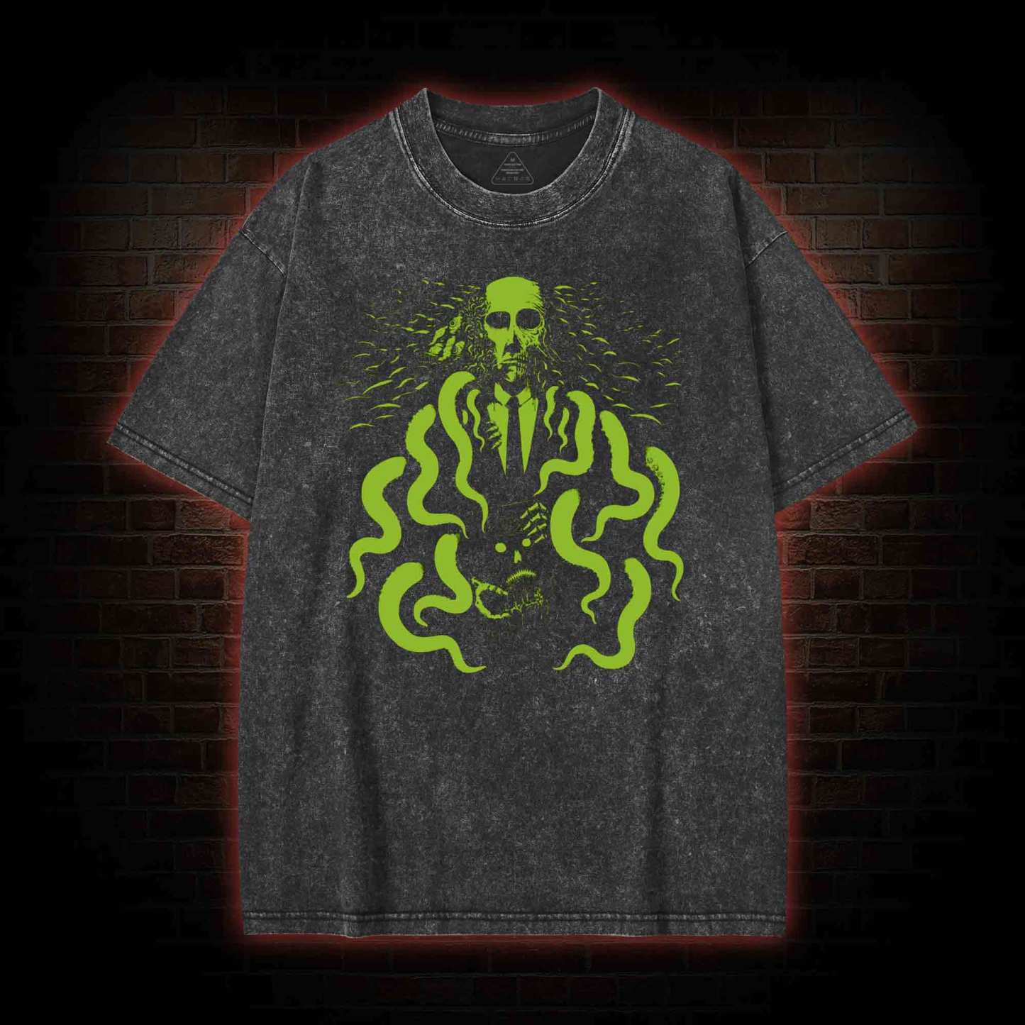 H.P. Lovecraft Cthulhu Washed T-shirt with Dark Style
