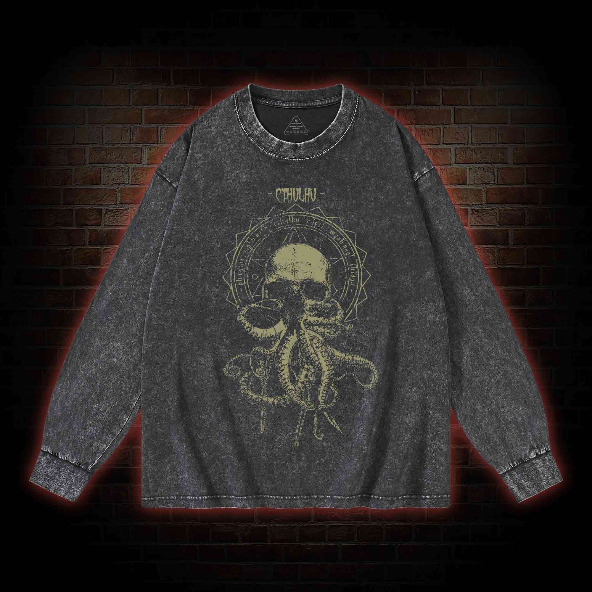 Call of Cthulhu Horror Washed Long-Sleeve T-shirt