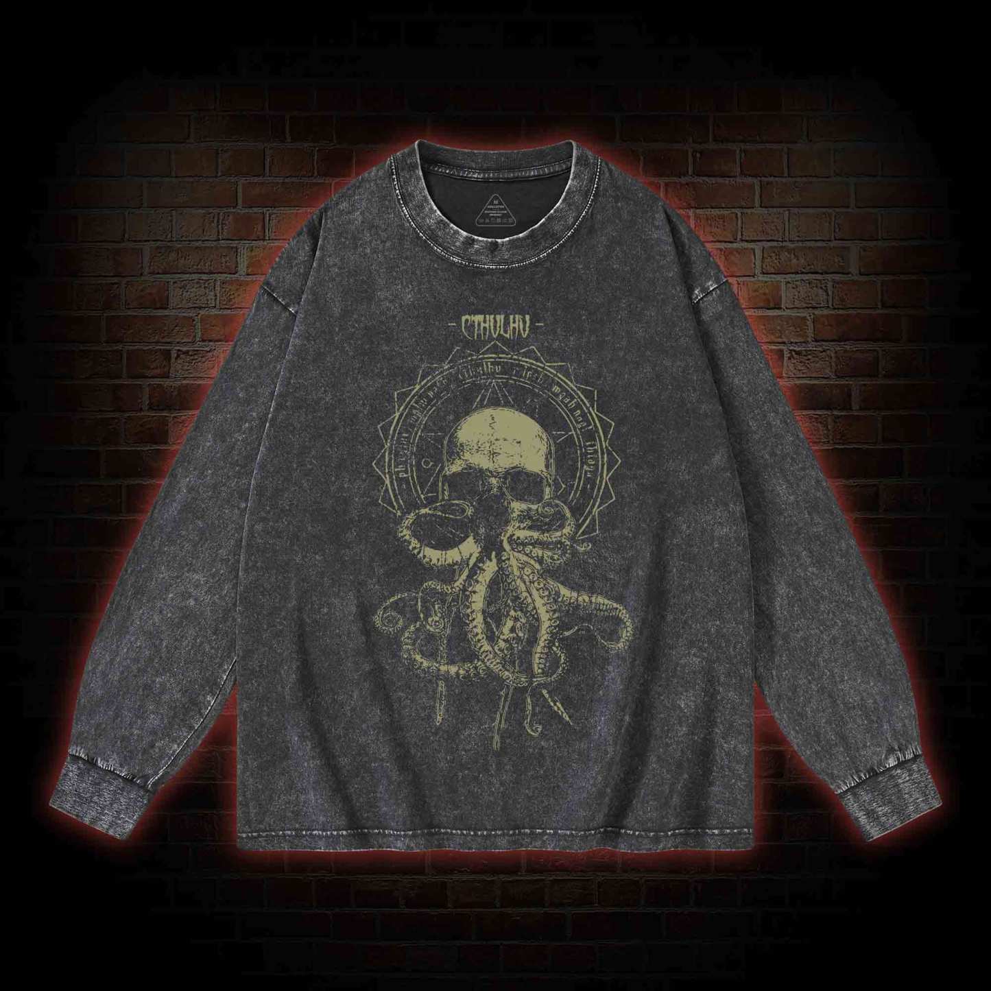 Call of Cthulhu Horror Washed Long-Sleeve T-shirt