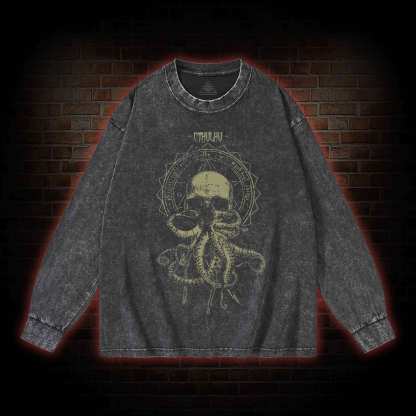 Call of Cthulhu Horror Washed Long-Sleeve T-shirt