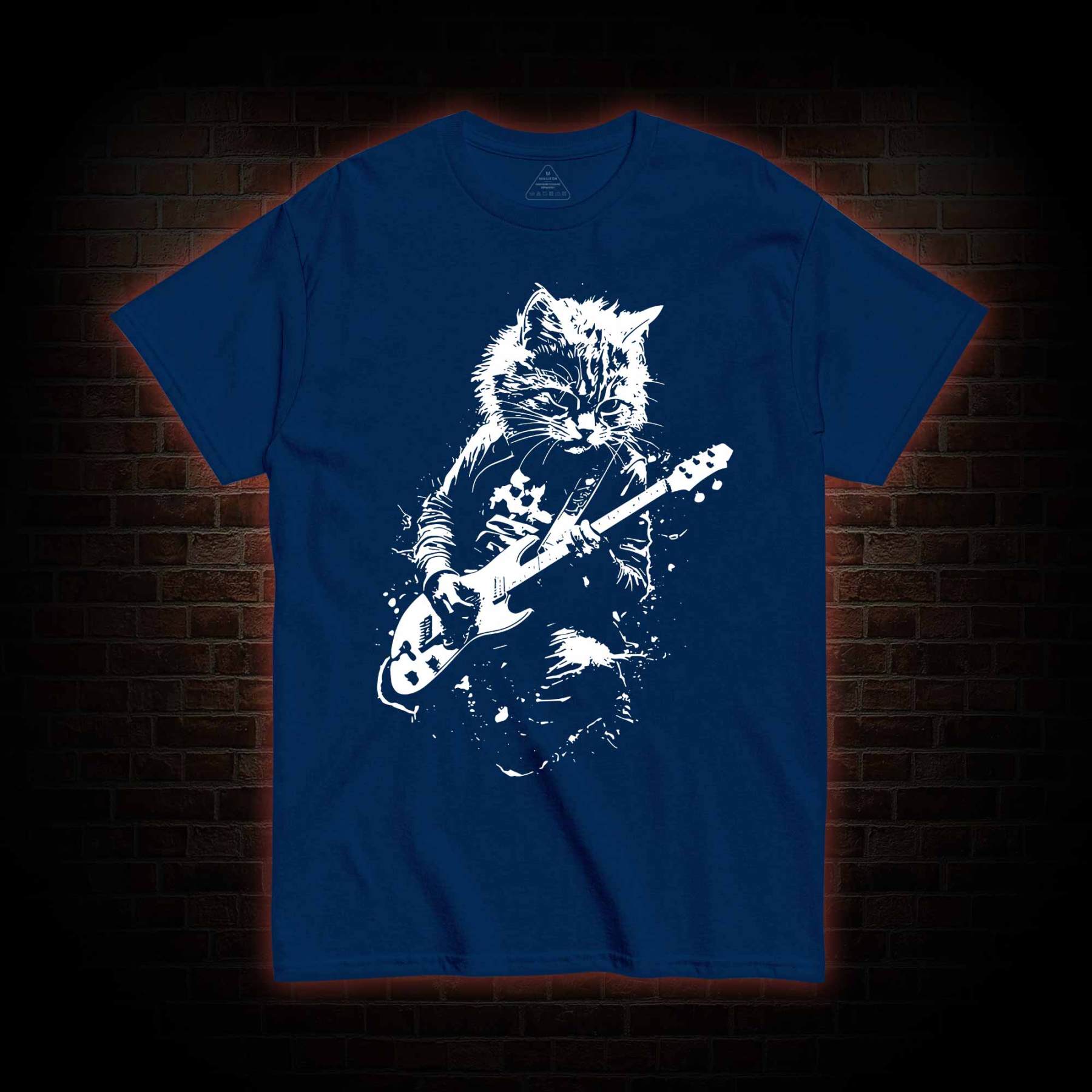 Rock Cat Playing Guitar T-shirt