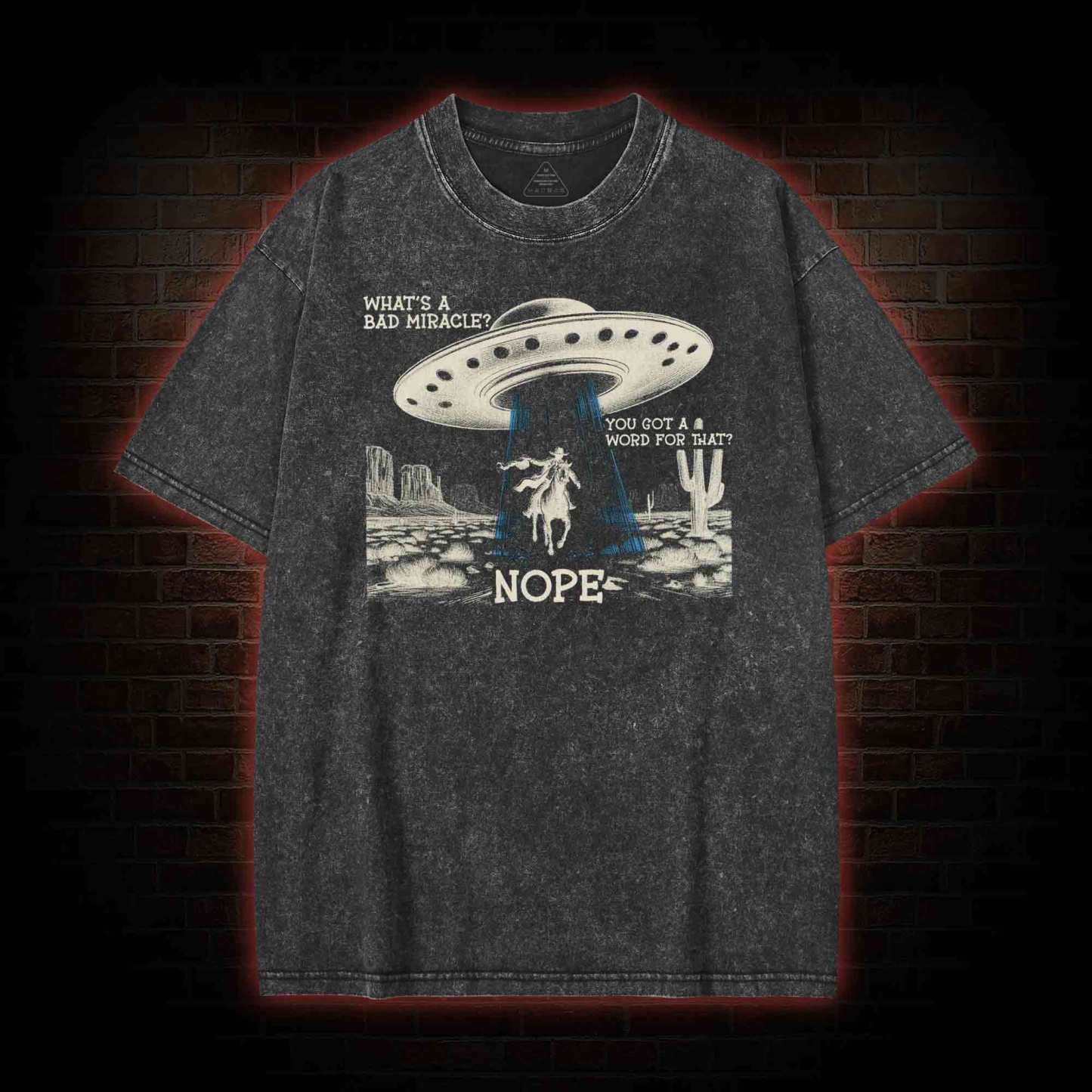 What’s a Bad Miracle? Washed T-shirt with Dark Style