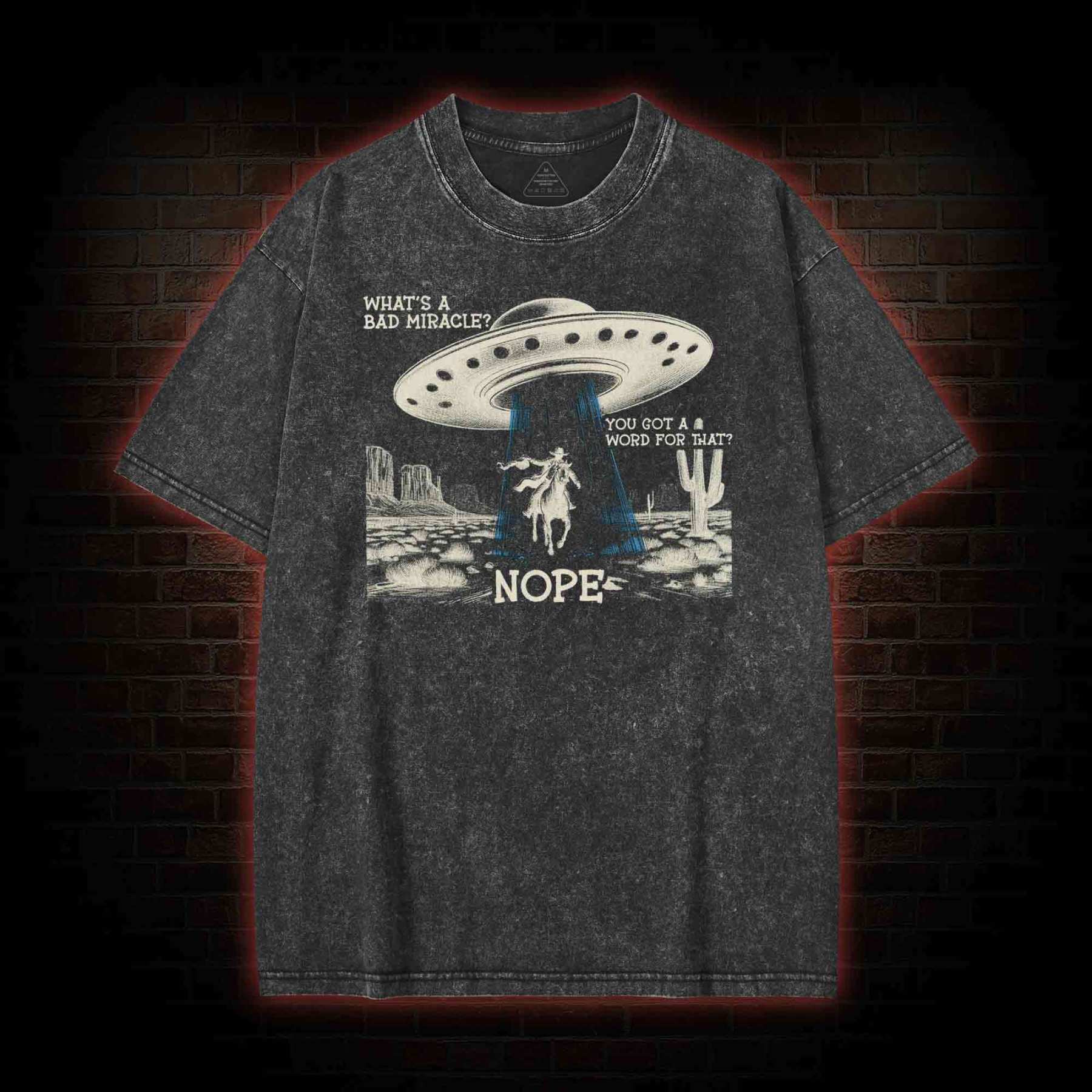 What’s a Bad Miracle? Washed T-shirt with Dark Style