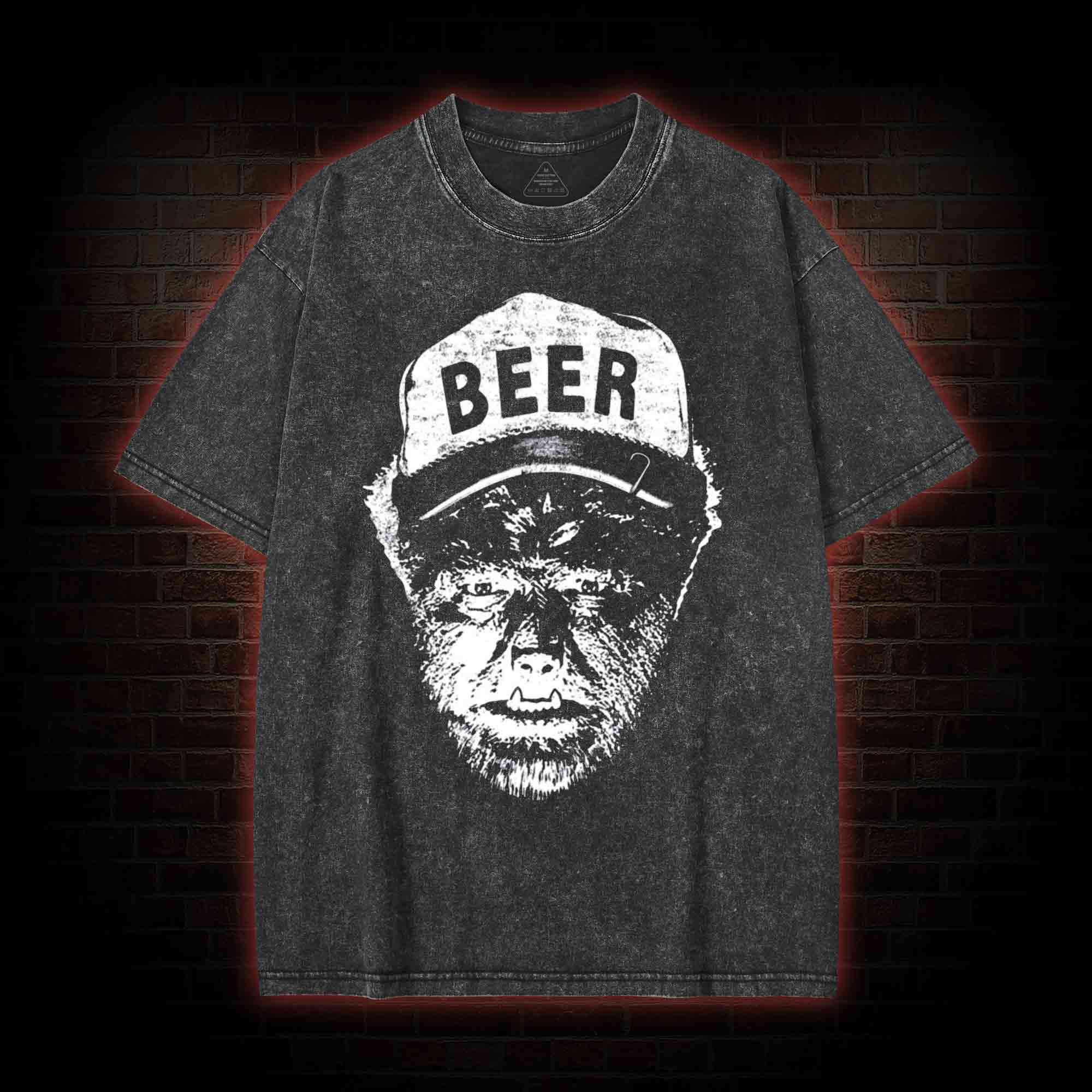 Beer Wolfman Washed T-shirt