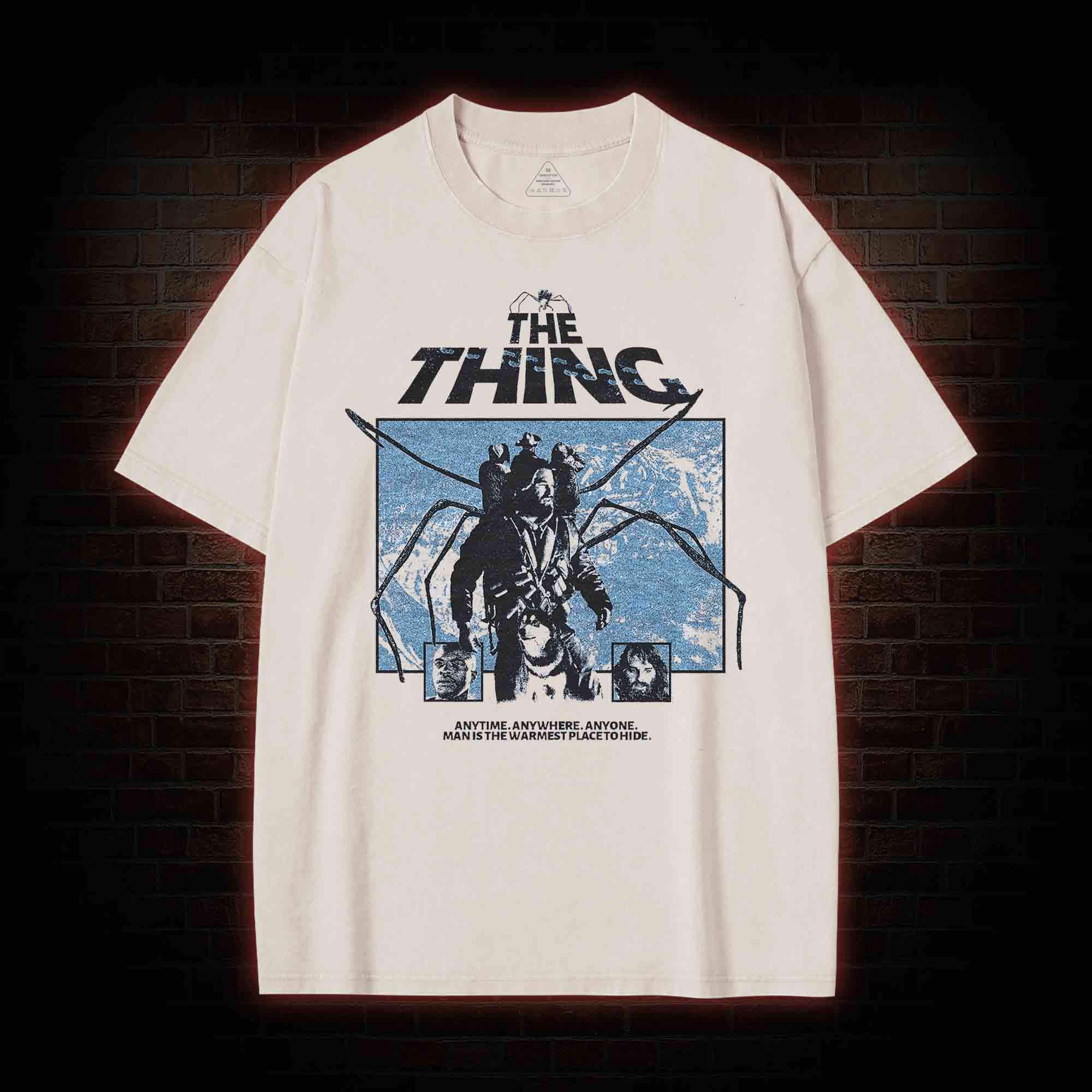 Man Is The Warmest Place to Hide Washed T-shirt