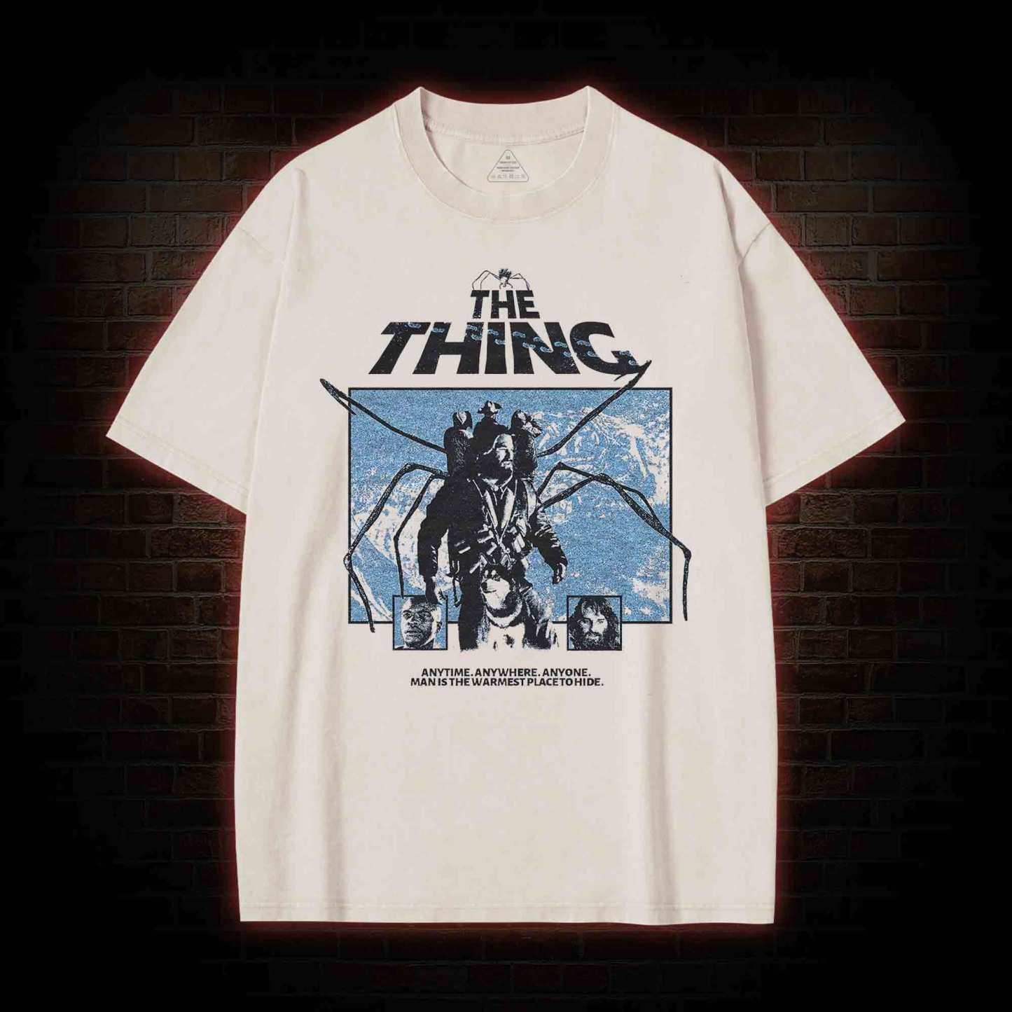 Man Is The Warmest Place to Hide Washed T-shirt