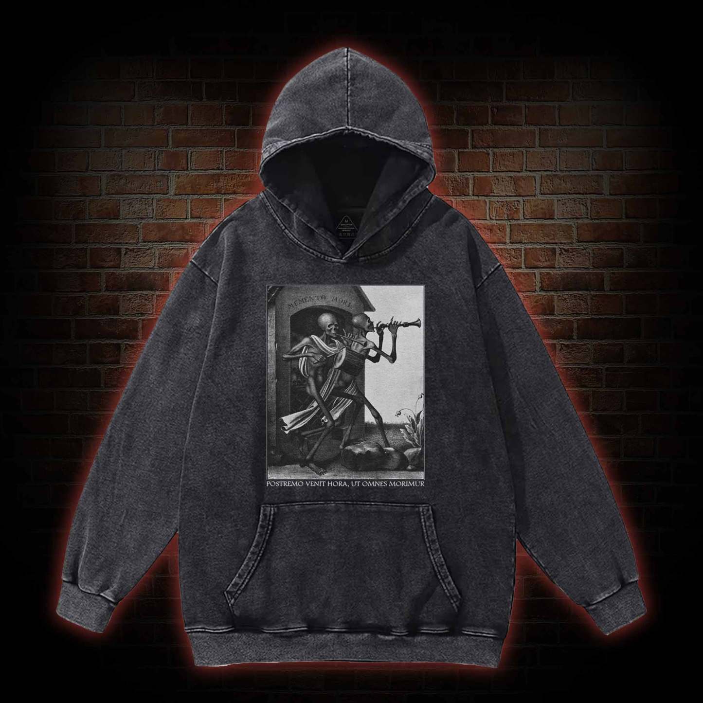  Dance of Death Washed Hoodie with Dark Style