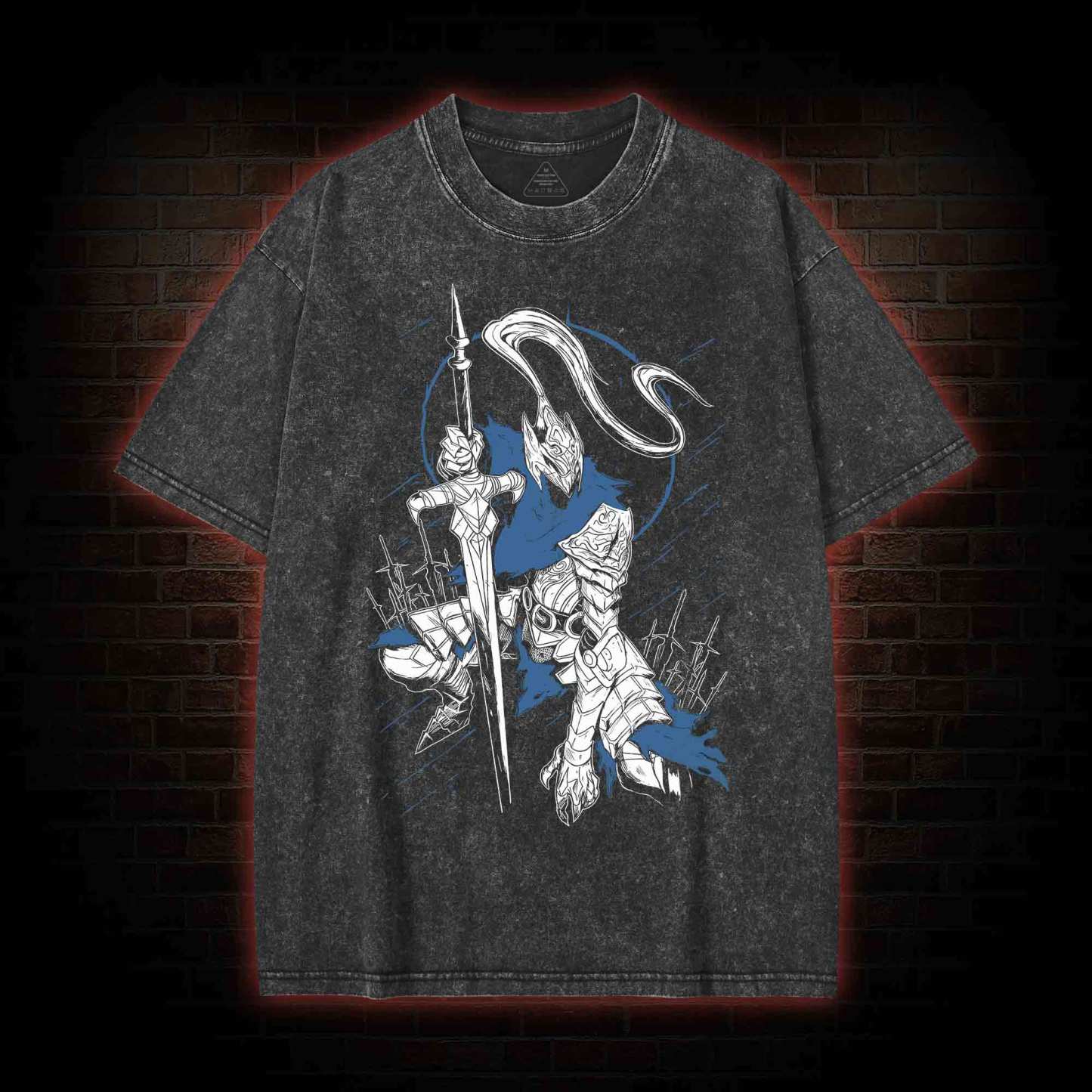 Greek Goddess Washed T-shirt with Dark Style