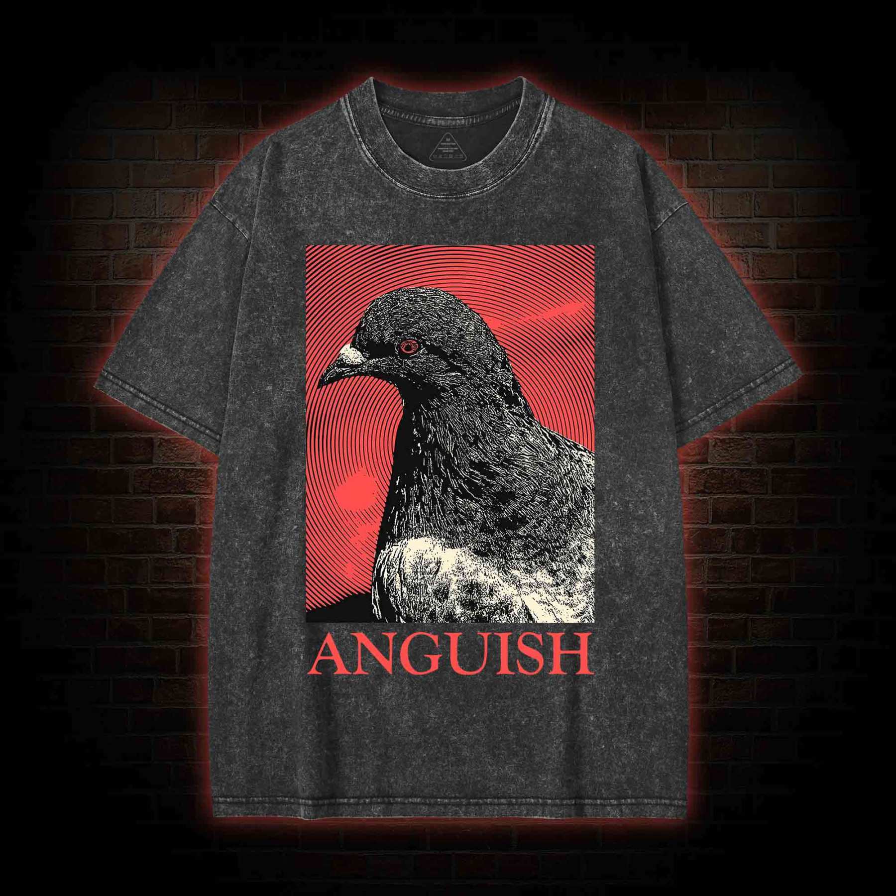 Anguish Pigeon Washed T-shirt