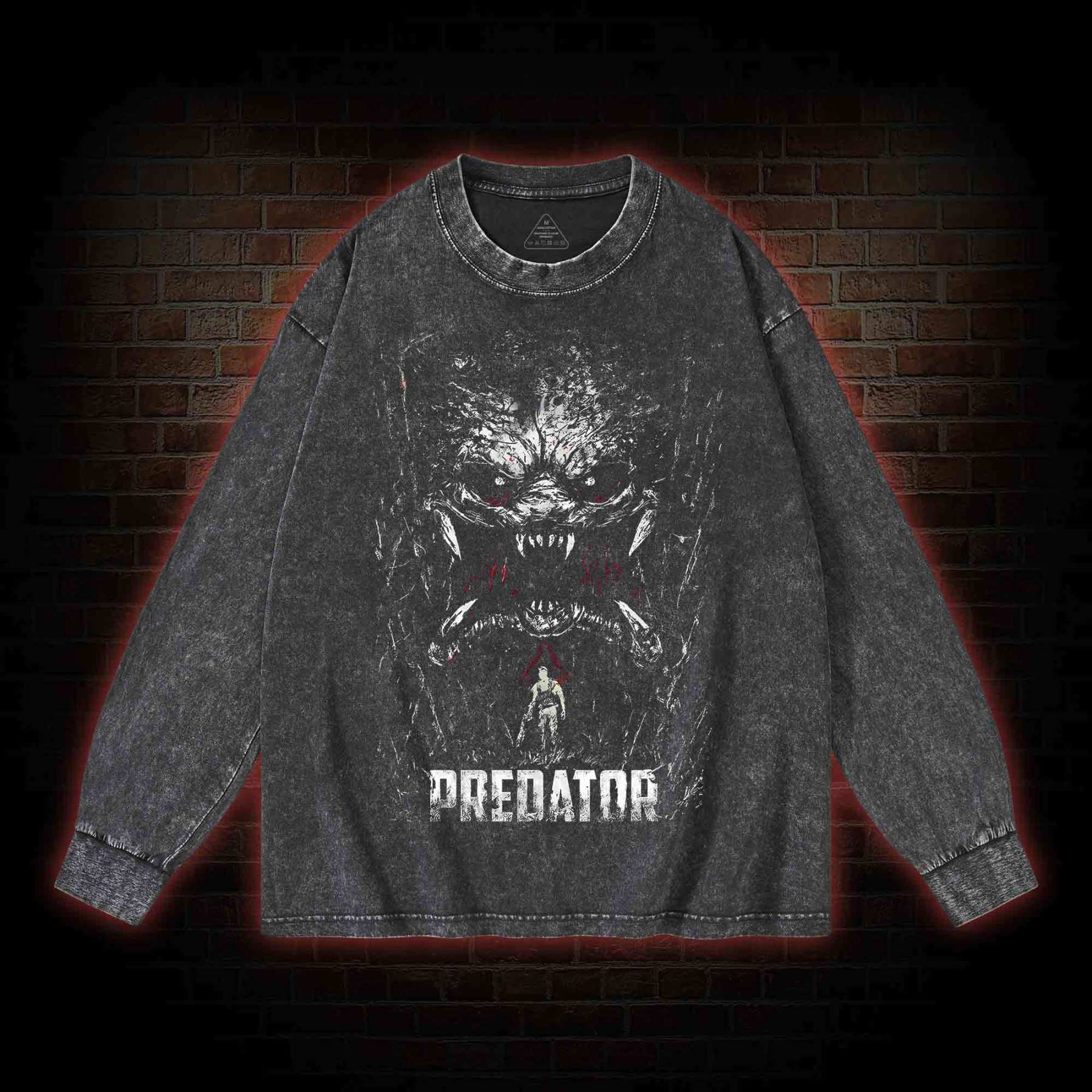 Alien Hunter Vintage Washed Long-Sleeve T-shirt