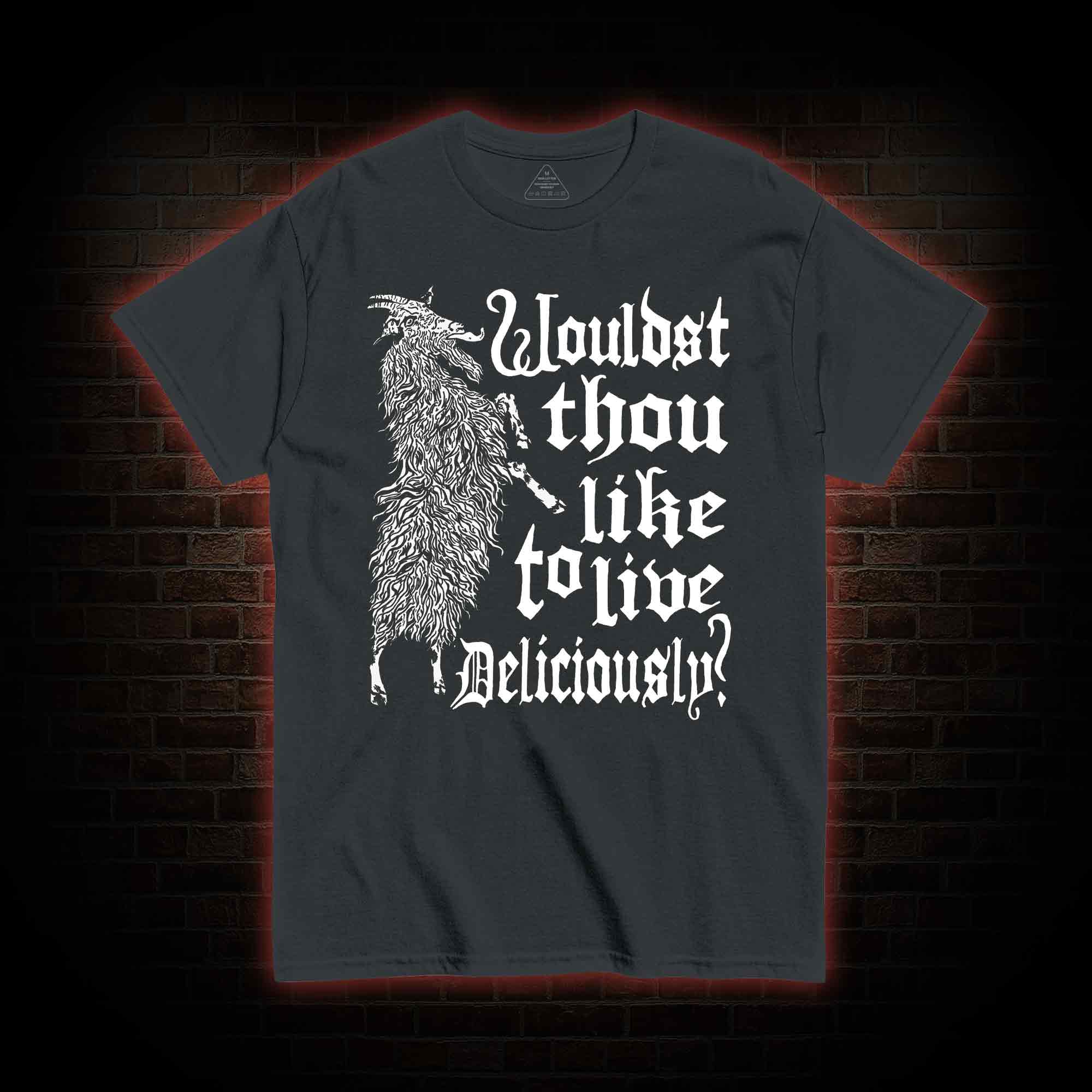Live Deliciously Black Phillip T-shirt