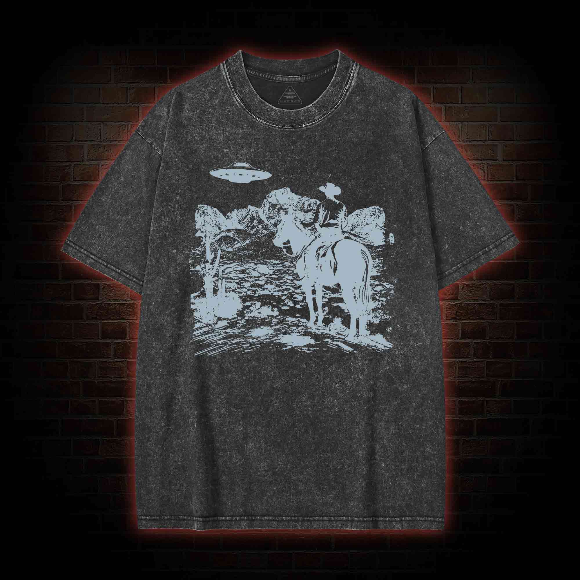 UFO Cowboy Washed T-shirt