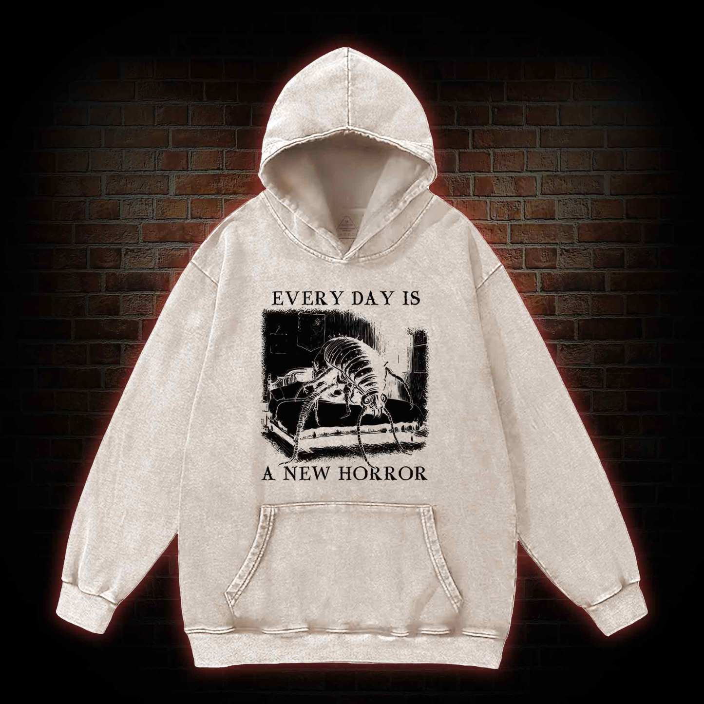Every Day Is A New Horror Washed Hoodie