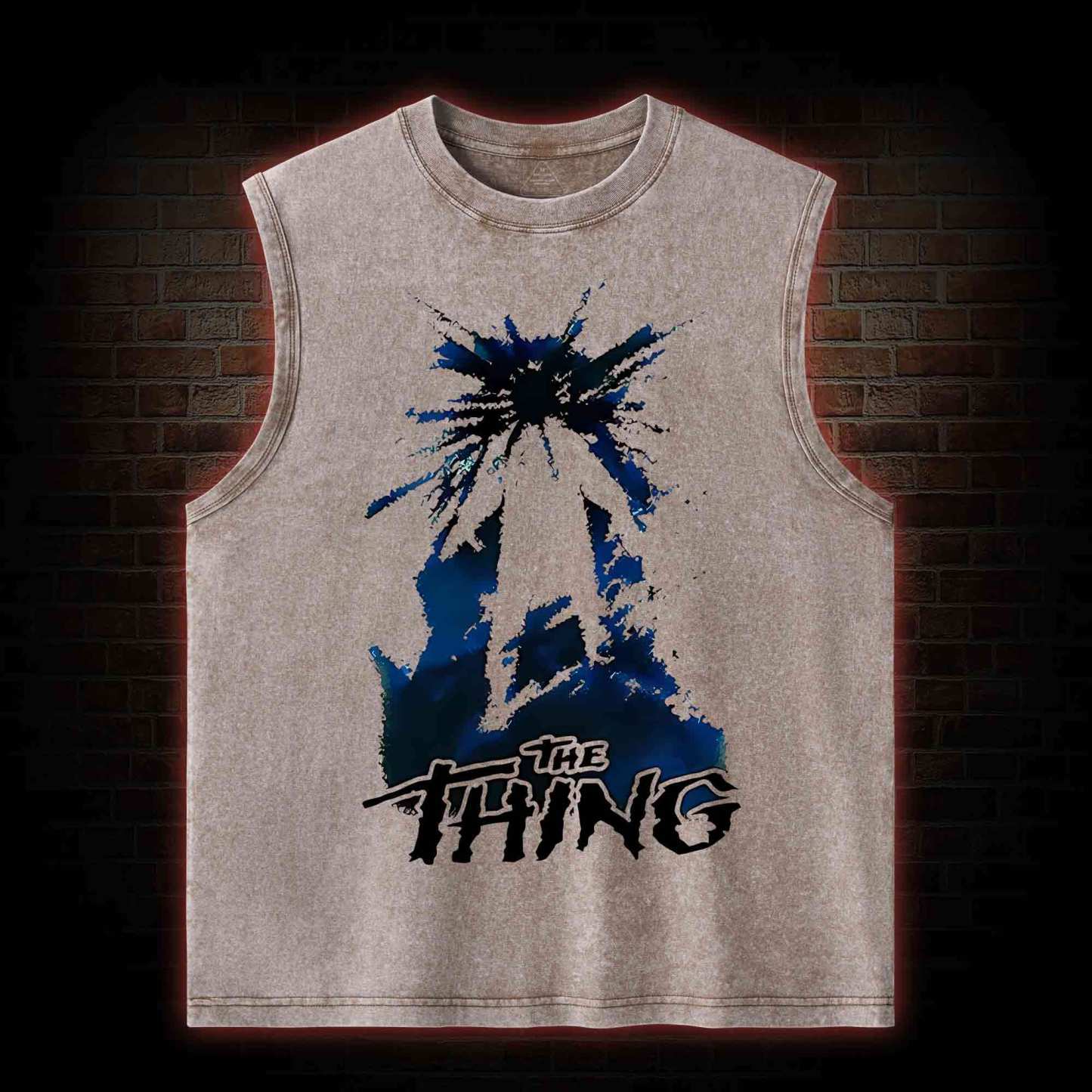 The Thing Horror Movie Washed Tank Top