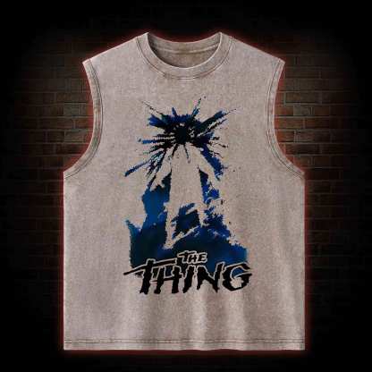 The Thing Horror Movie Washed Tank Top