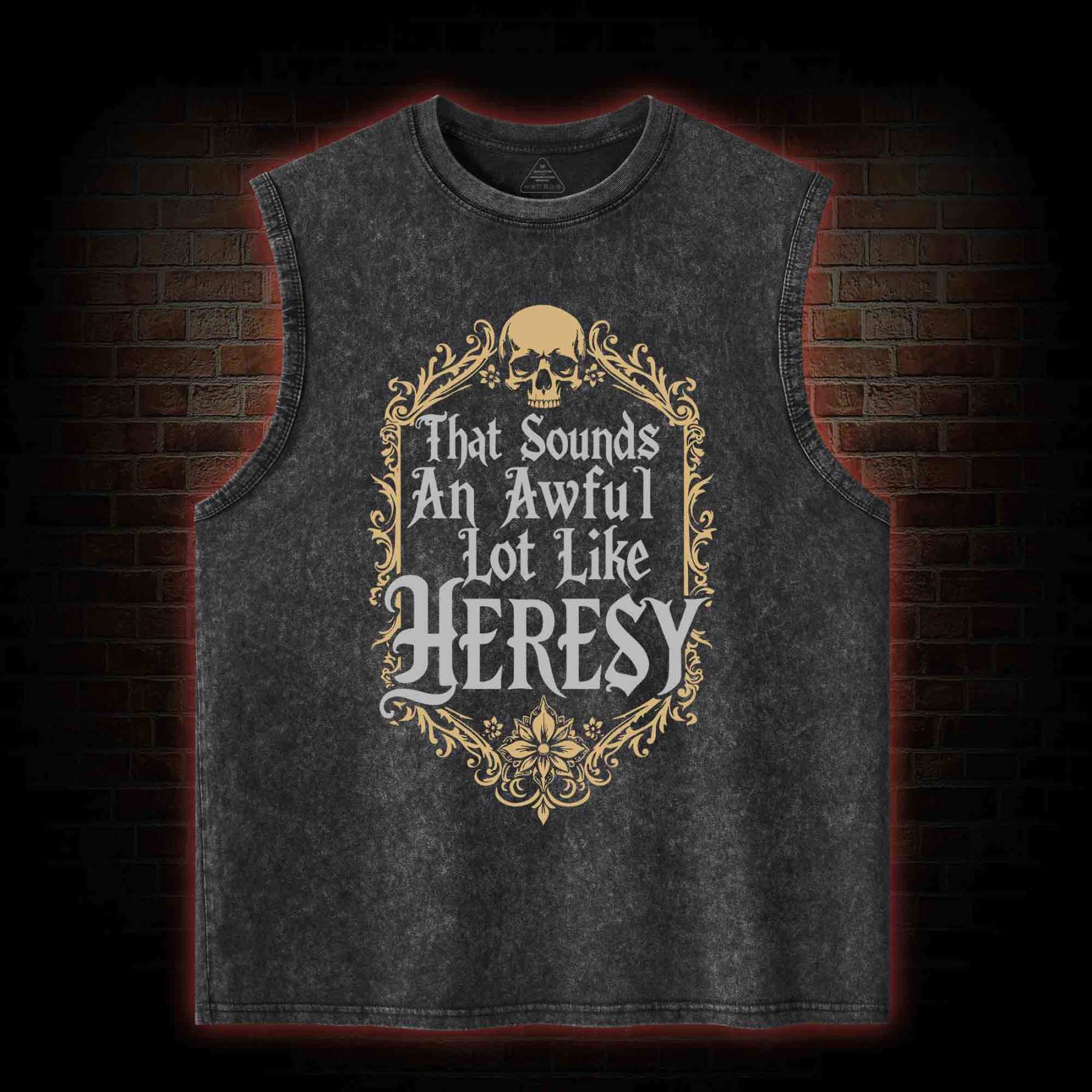 Sounds Like Heresy Washed Tank Top