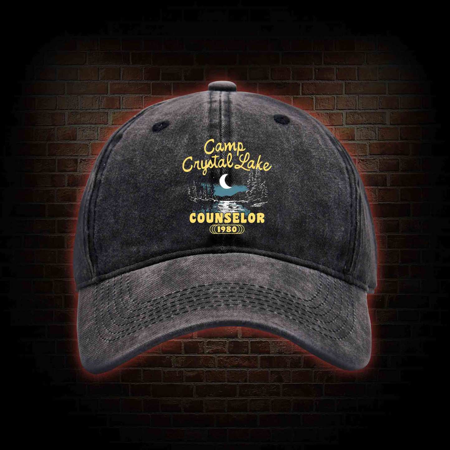 Camp Crystal Lake Counselor Washed Vintage Baseball Cap