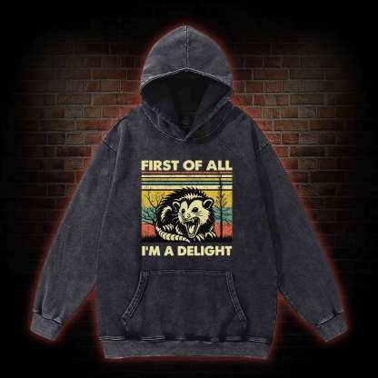I'm A Delight Washed Hoodie