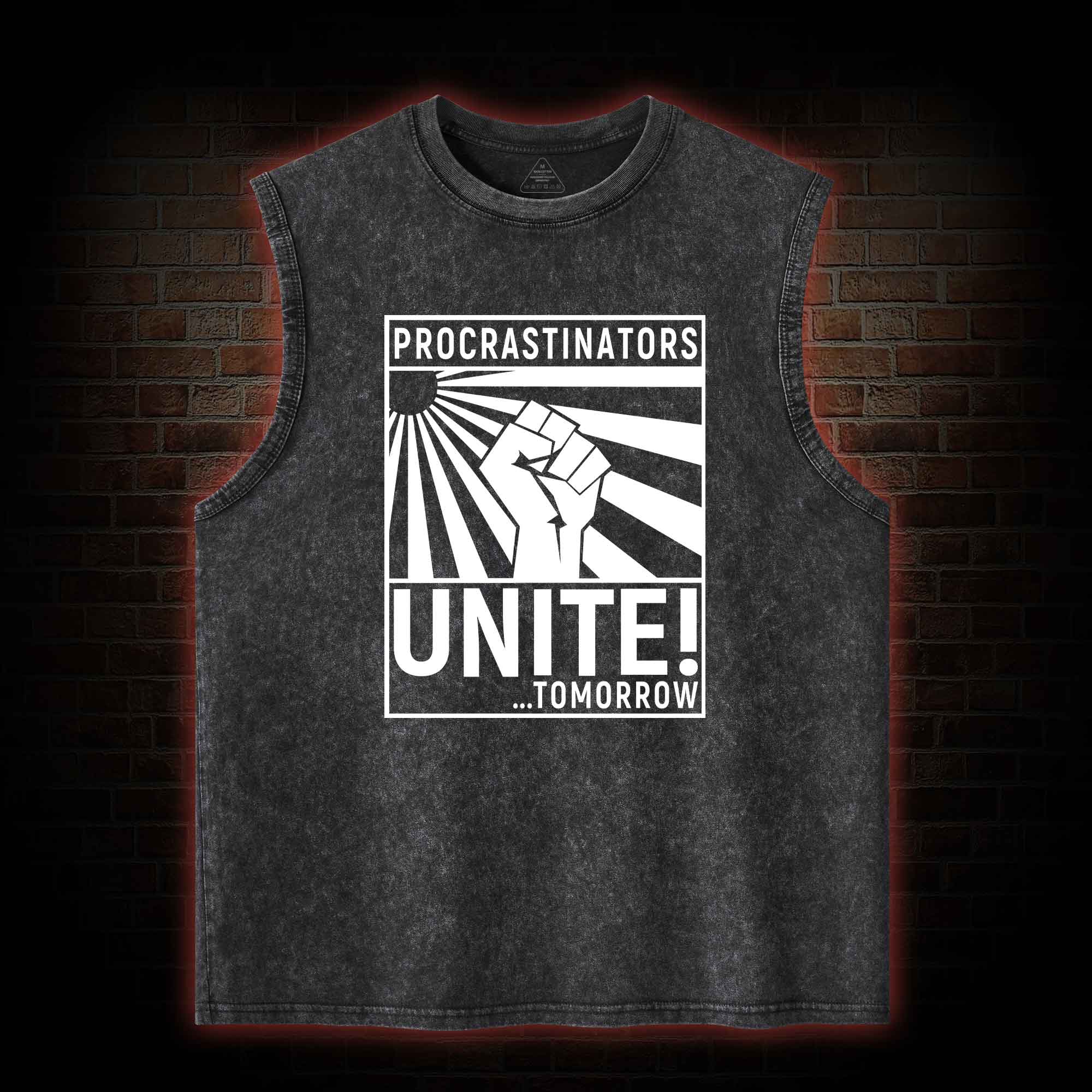Procrastinators Unite Washed Tank Top
