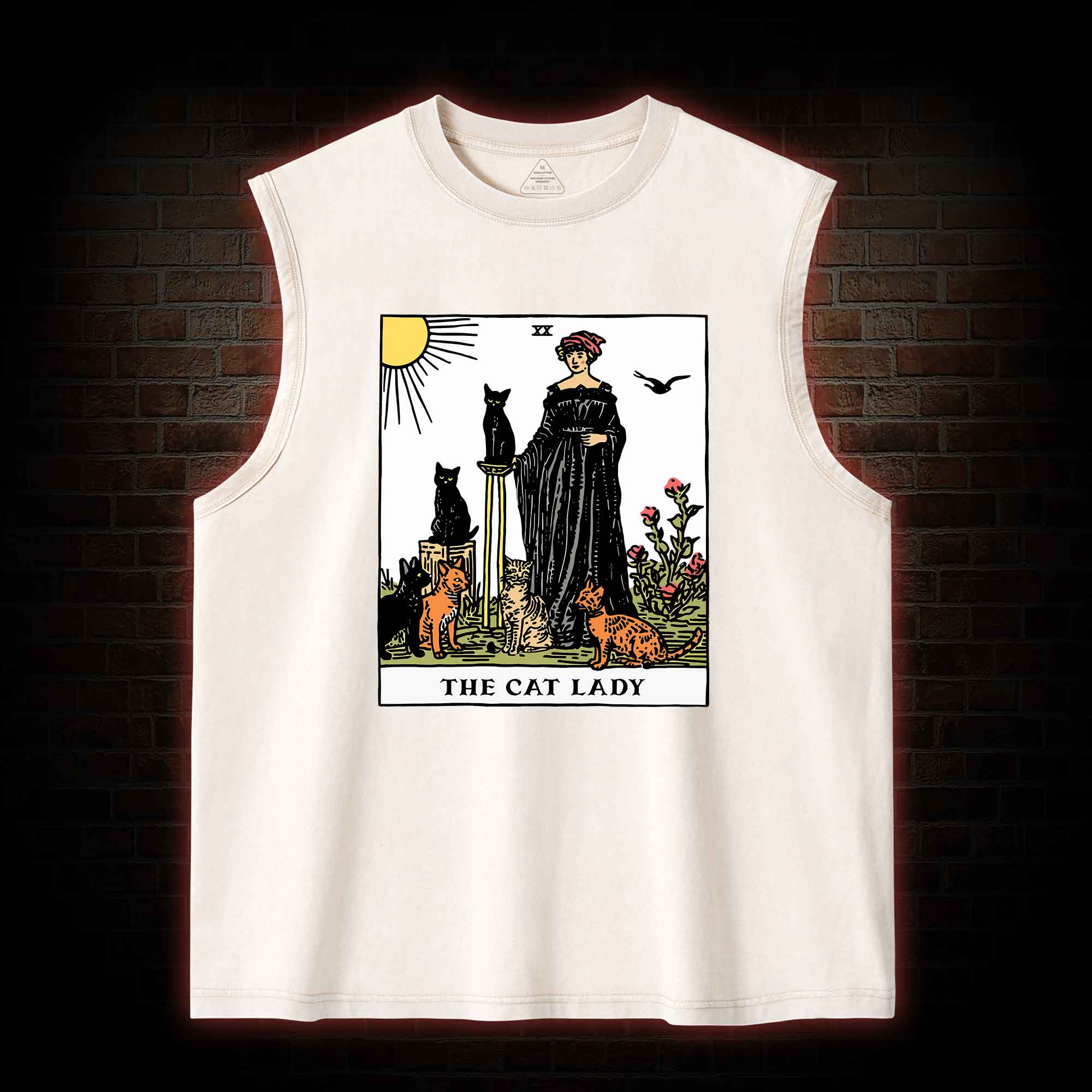 The Cat Lady Washed Tank Top