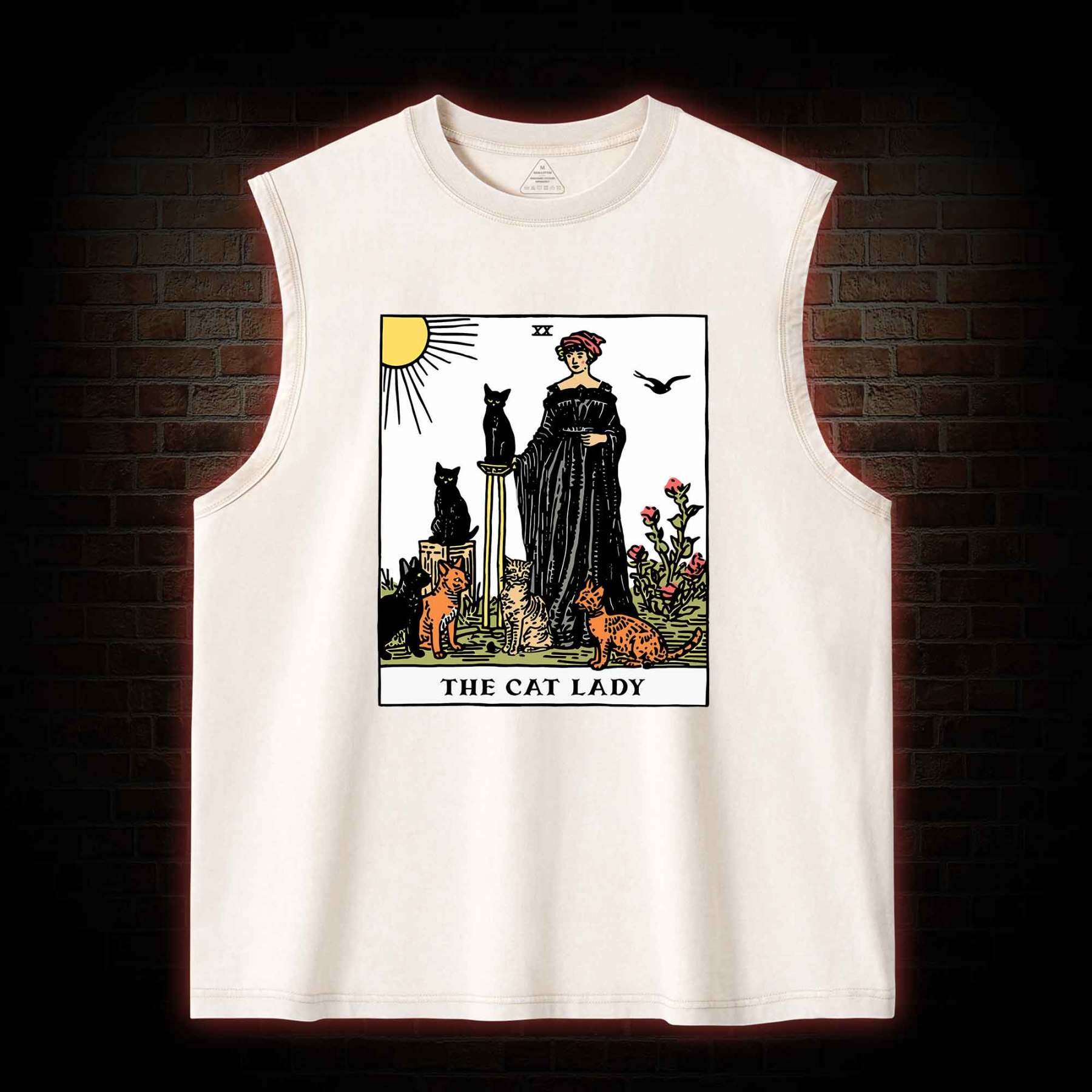 The Cat Lady Washed Tank Top