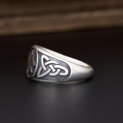 Symbol of Chaos Sterling Silver Band Ring
