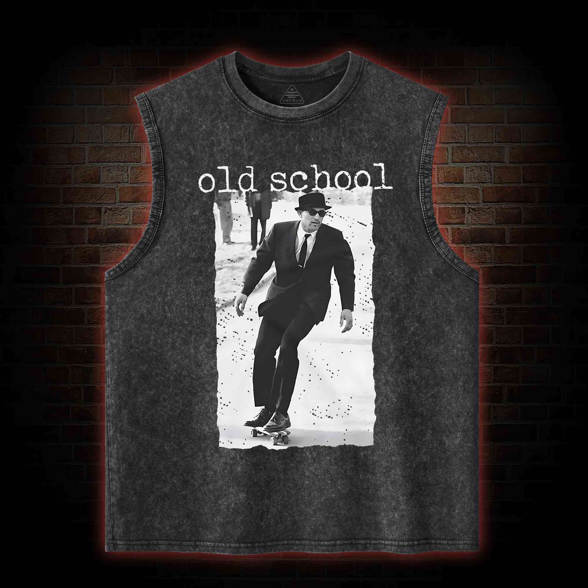 Old School Skateboarding Washed Tank Top