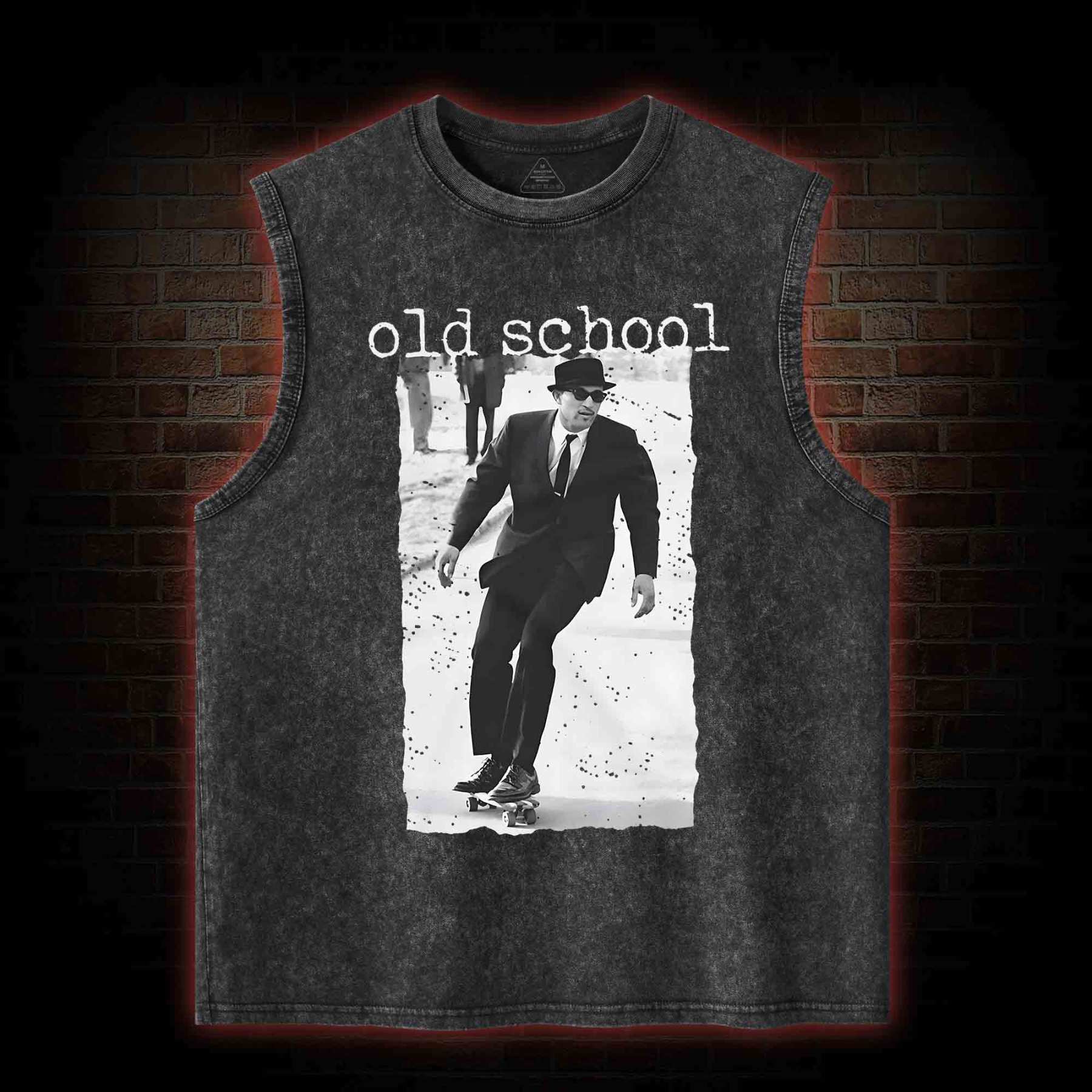 Old School Skateboarding Washed Tank Top