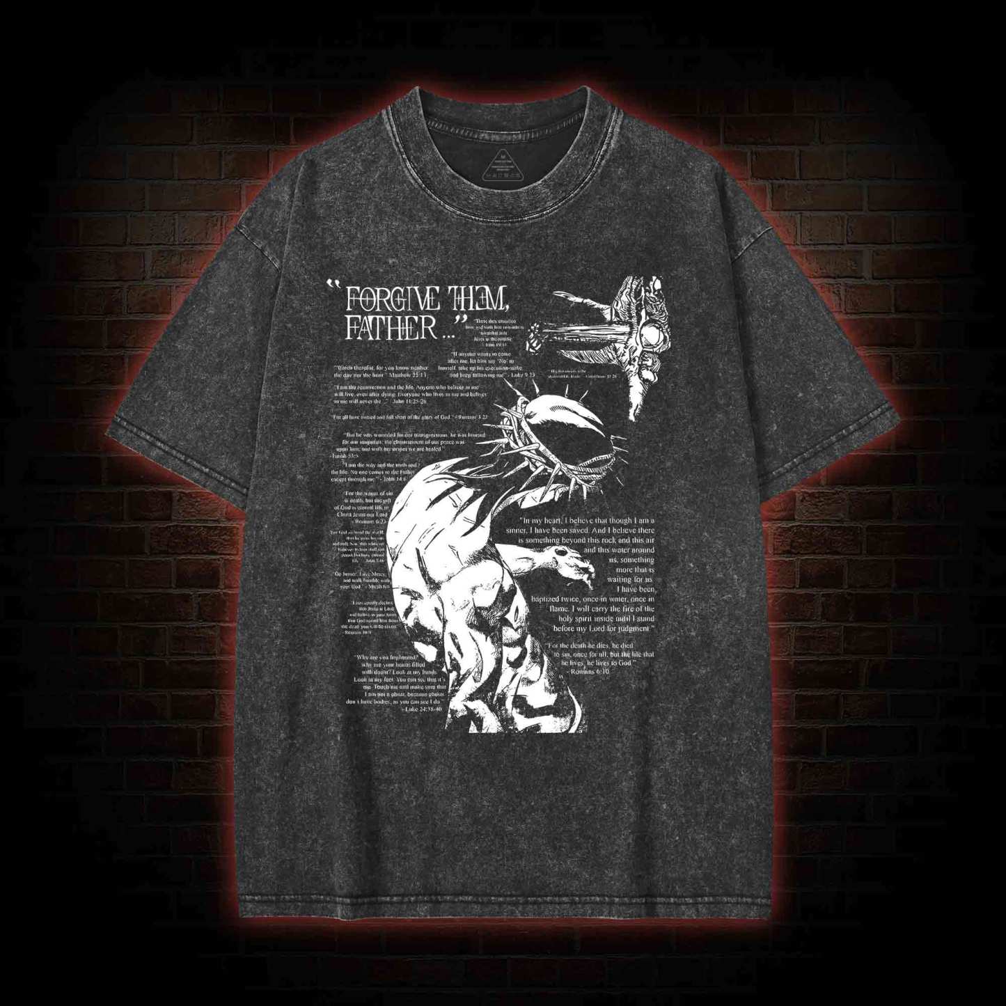 Forgive Them Father Washed T-shirt