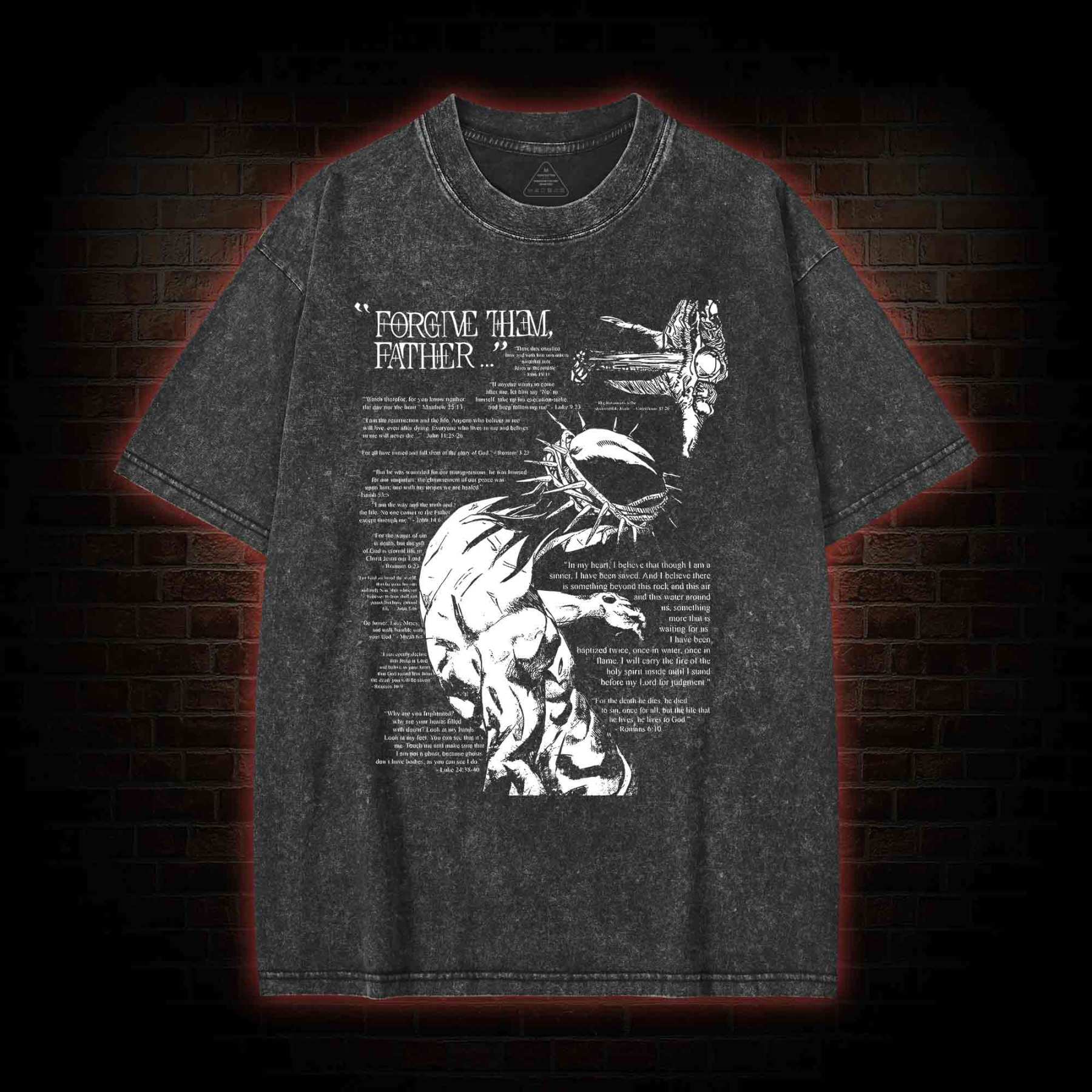 Forgive Them Father Washed T-shirt