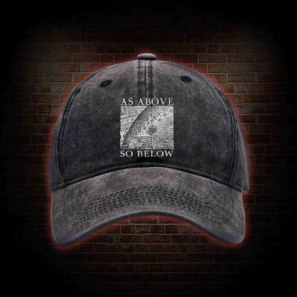 As Above So Below Washed Vintage Baseball Cap