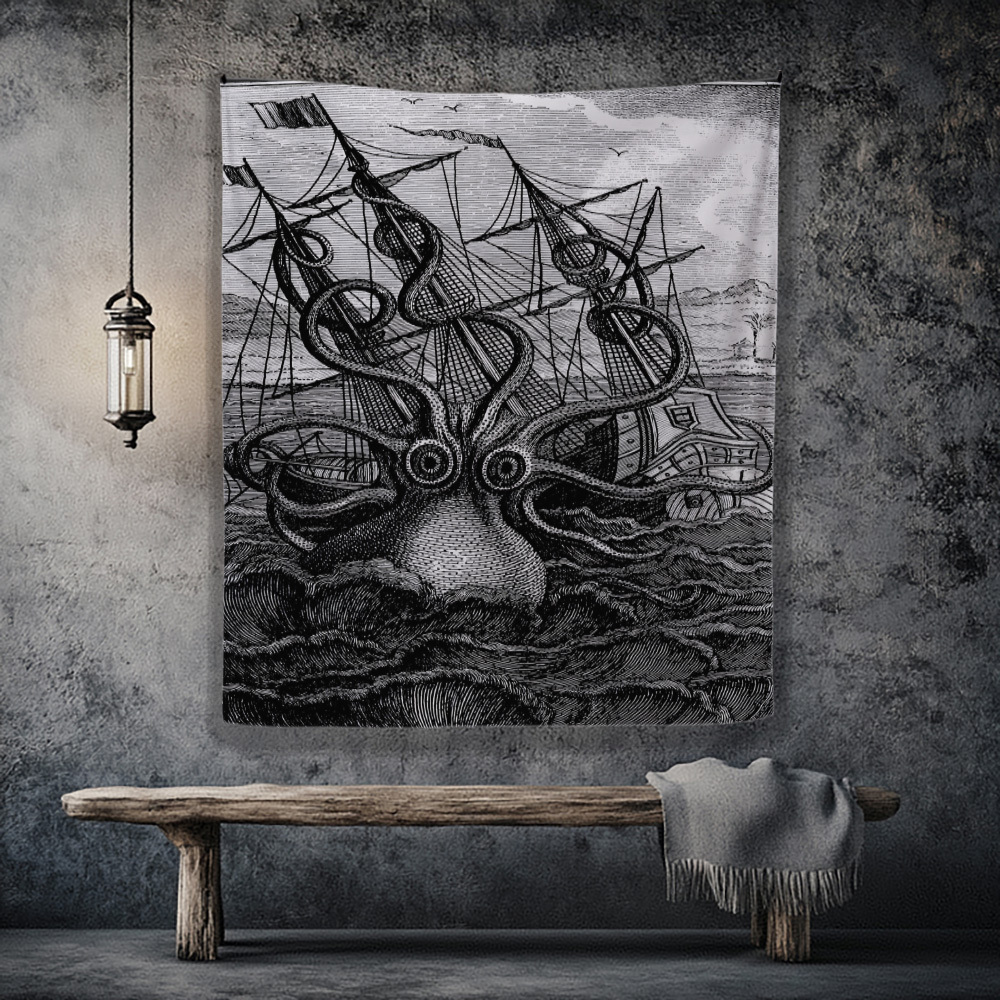  Giant Octopus Tapestry