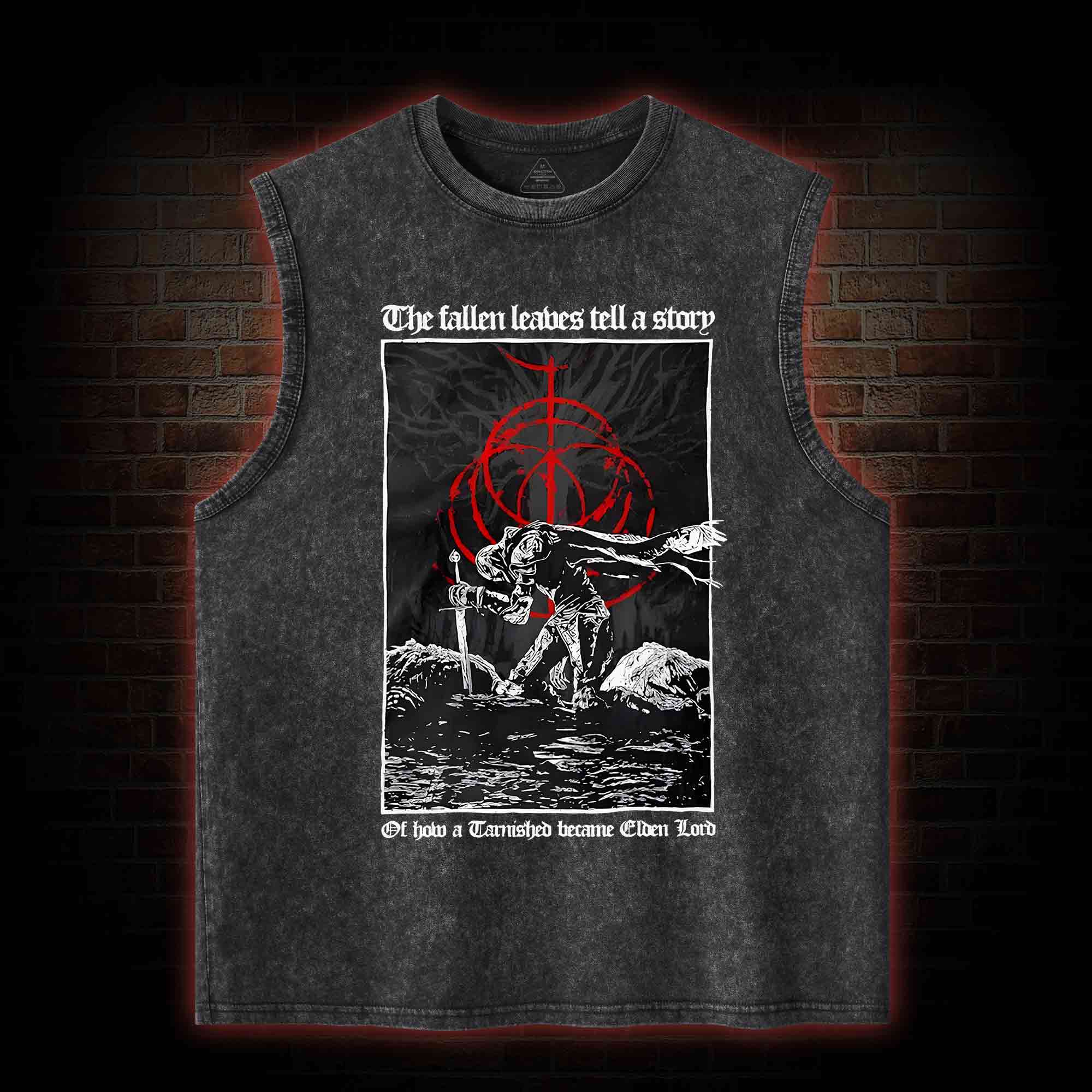 The Fallen Leaves Tell a Story Washed Tank Top