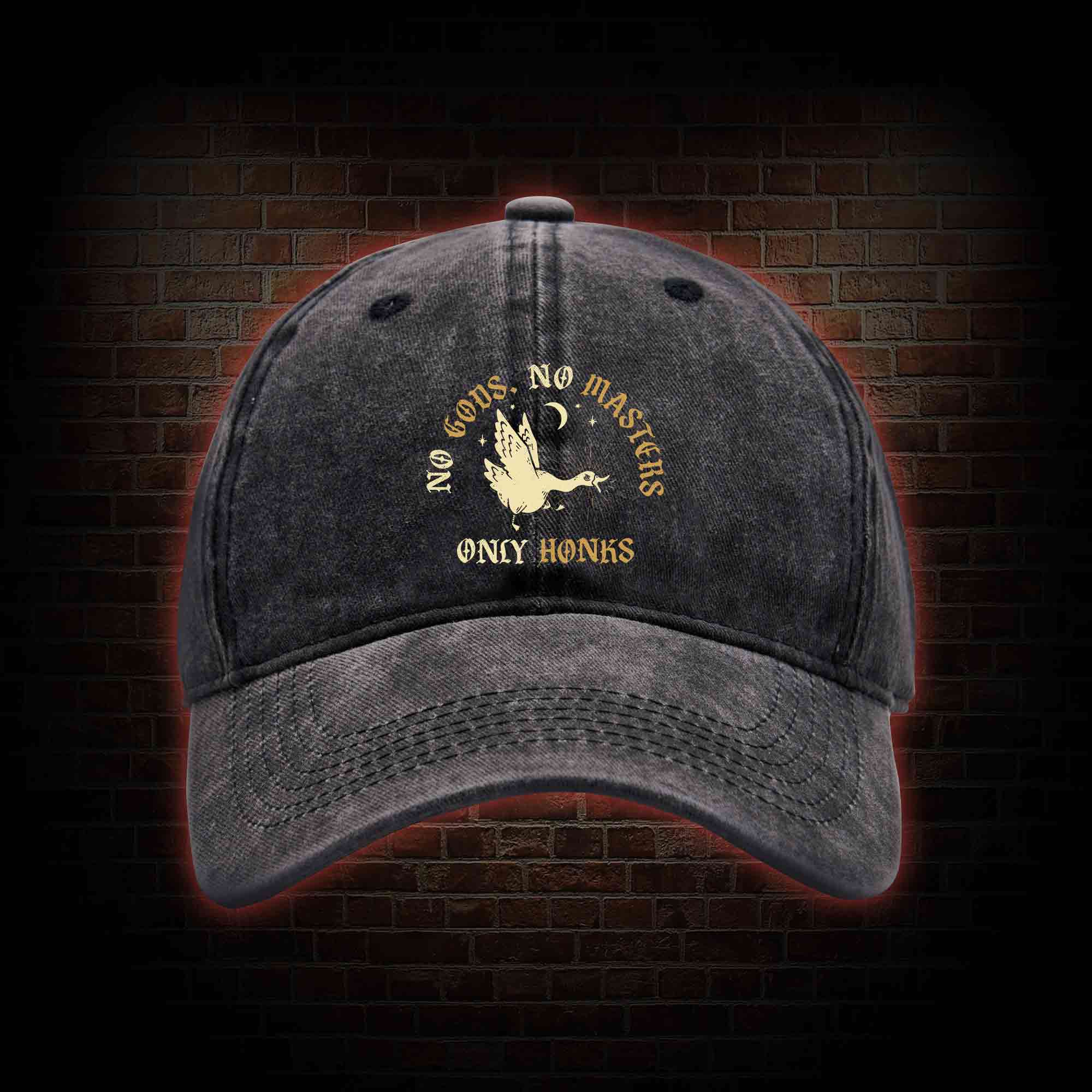No Gods No Masters Washed Vintage Baseball Cap
