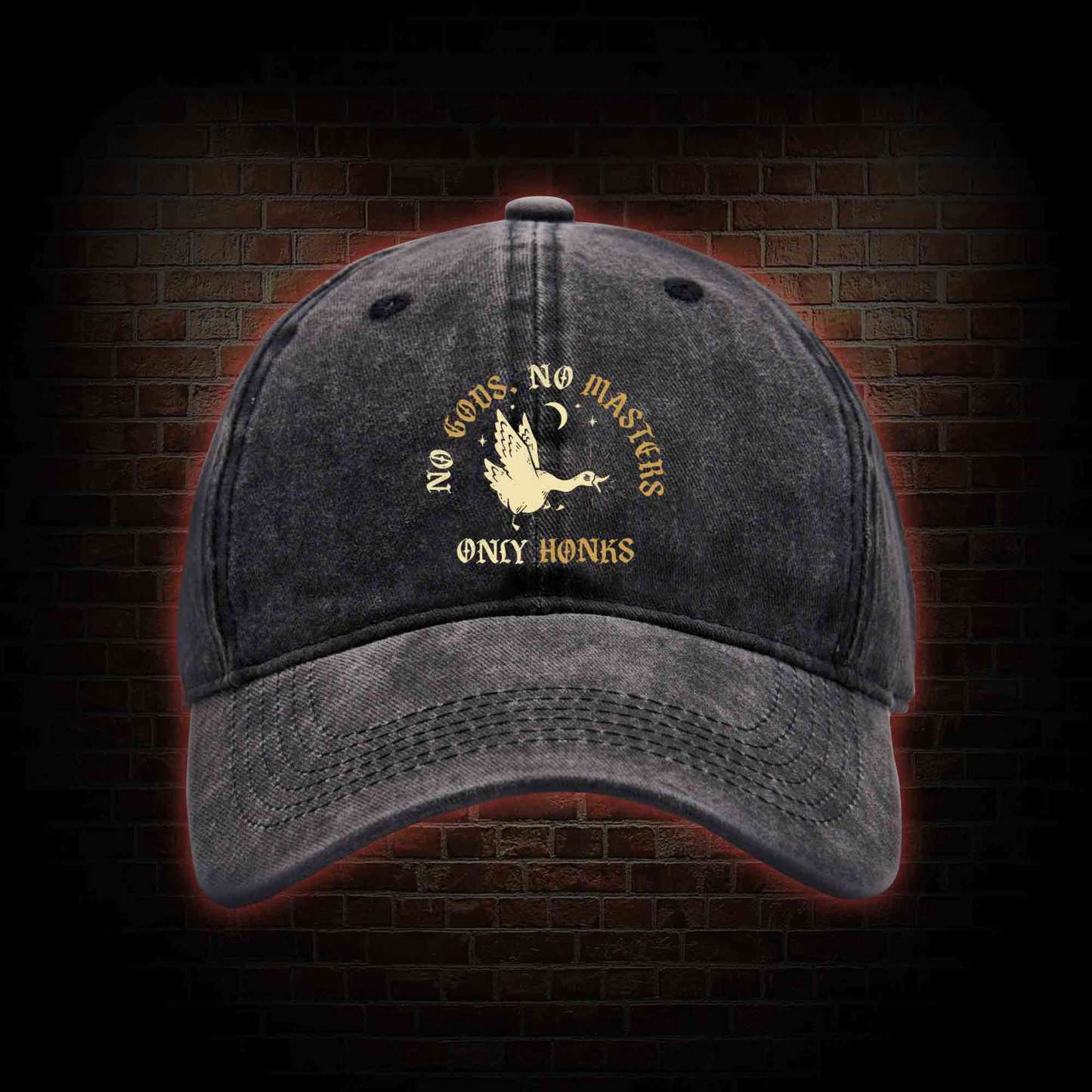 No Gods No Masters Washed Vintage Baseball Cap