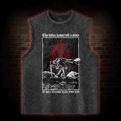 The Fallen Leaves Tell a Story Washed Tank Top