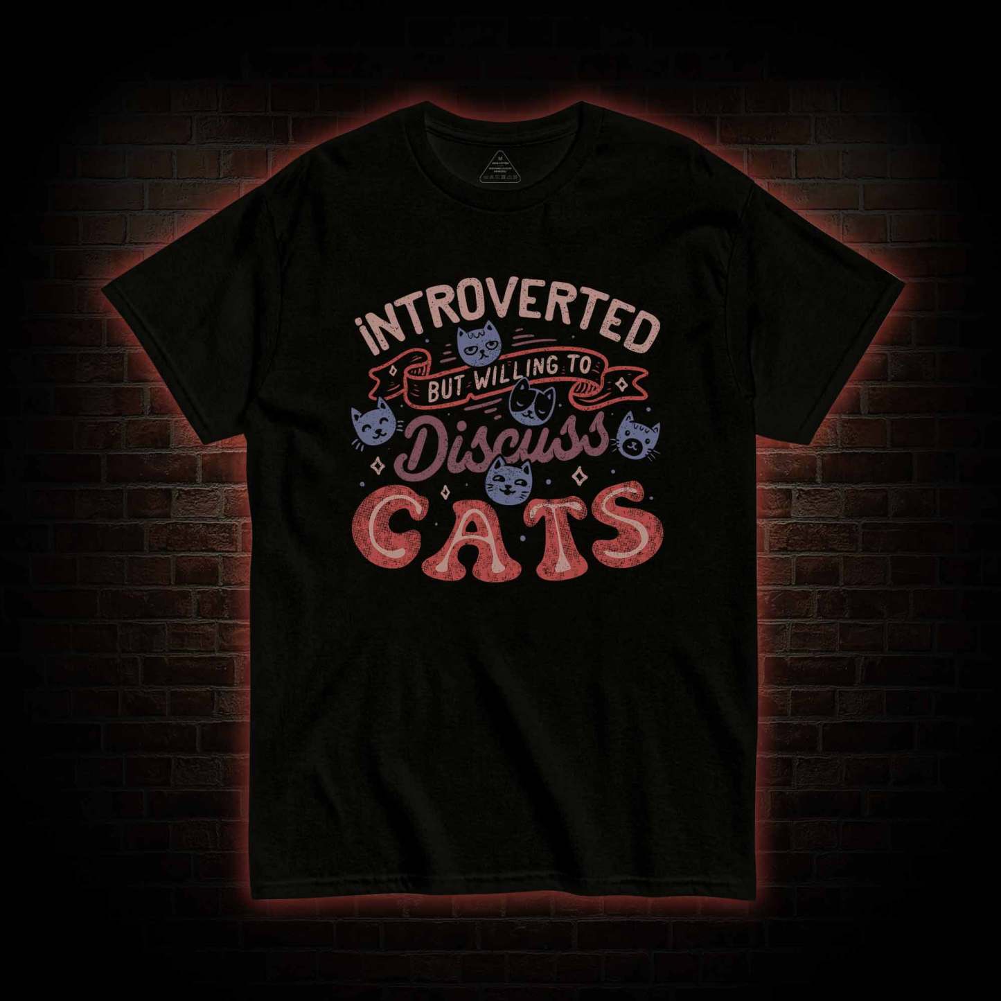 Introverted But Willing To Discuss Cats T-shirt
