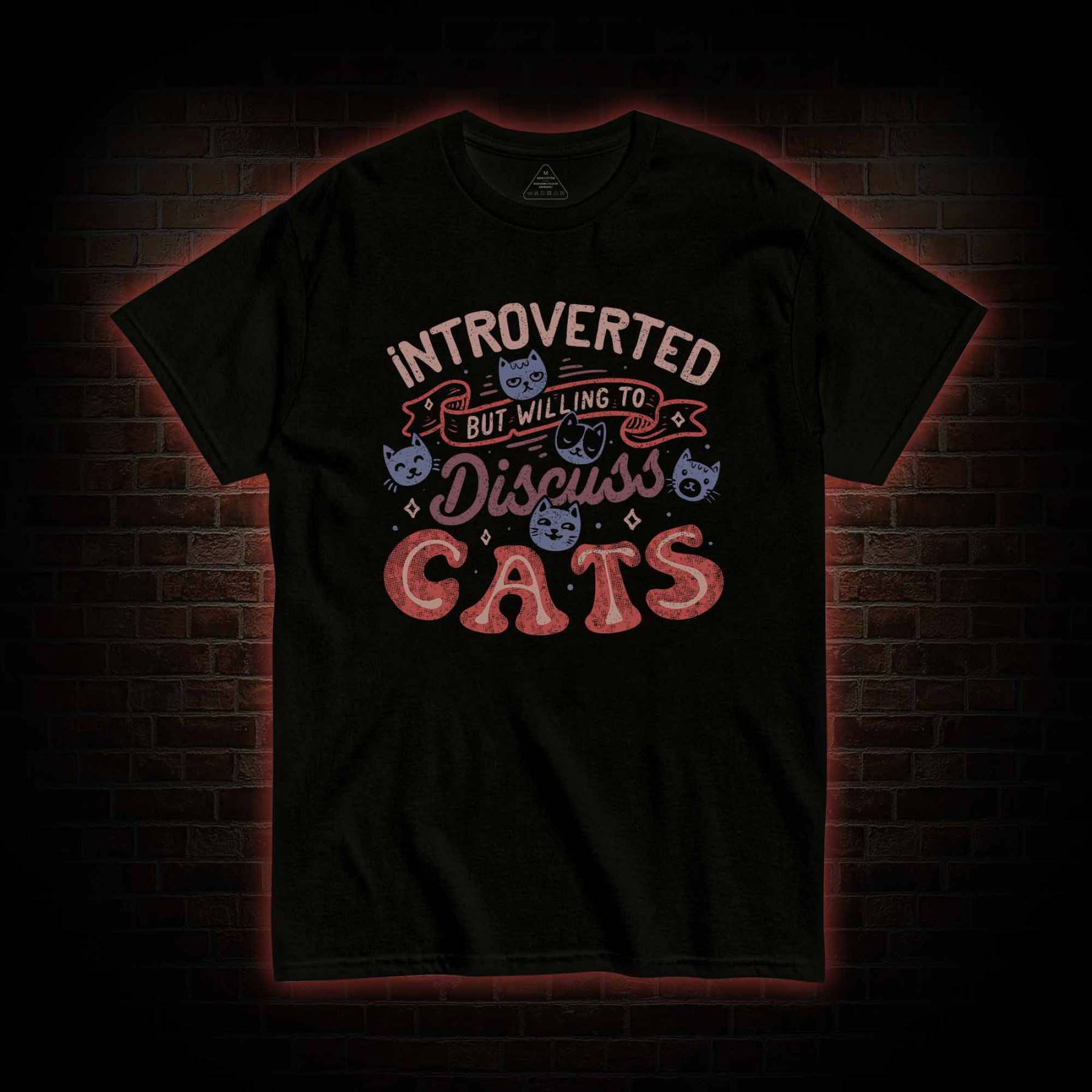 Introverted But Willing To Discuss Cats T-shirt
