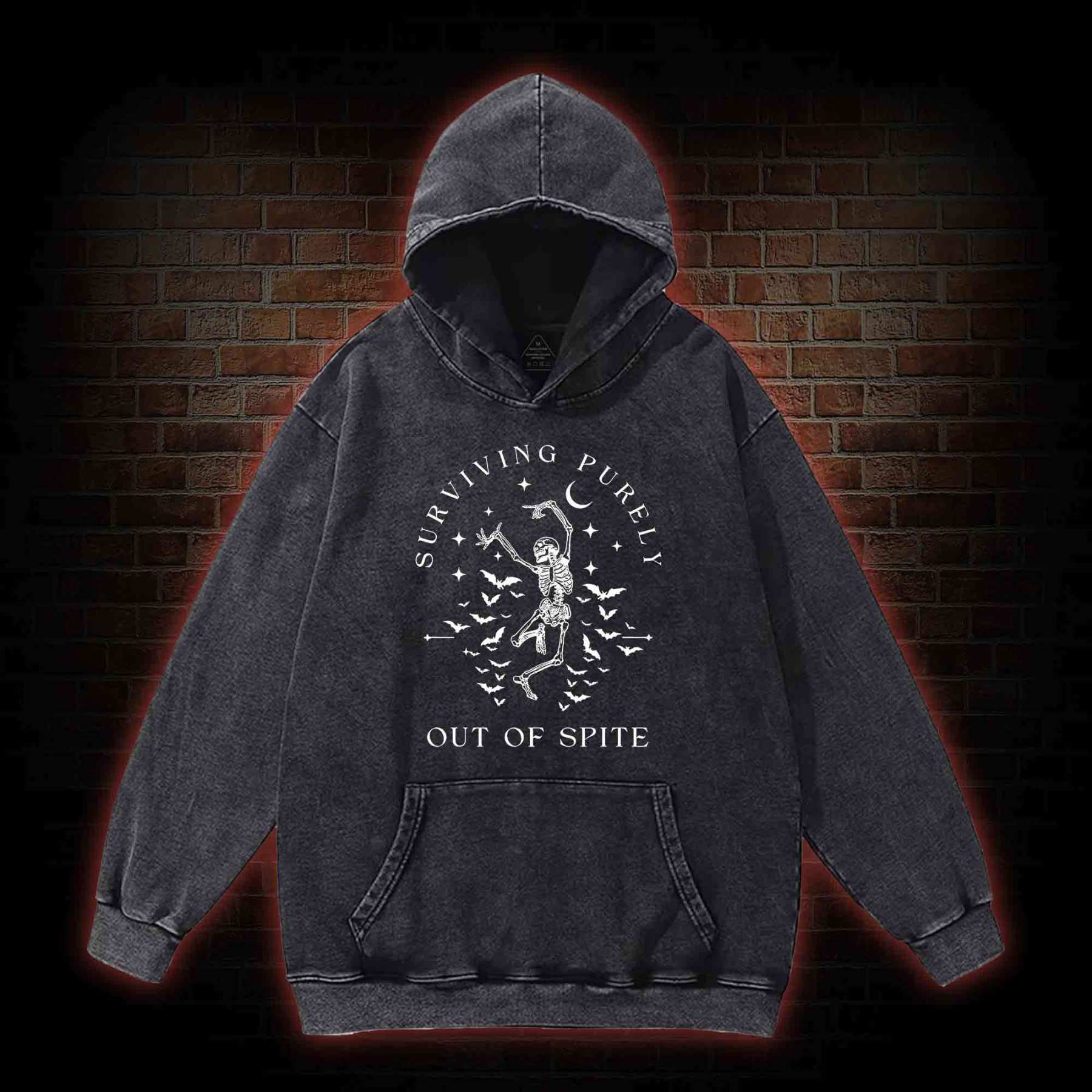 Surviving Purely Out Of Spite Washed Hoodie