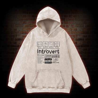 Introvert Washed Hoodie