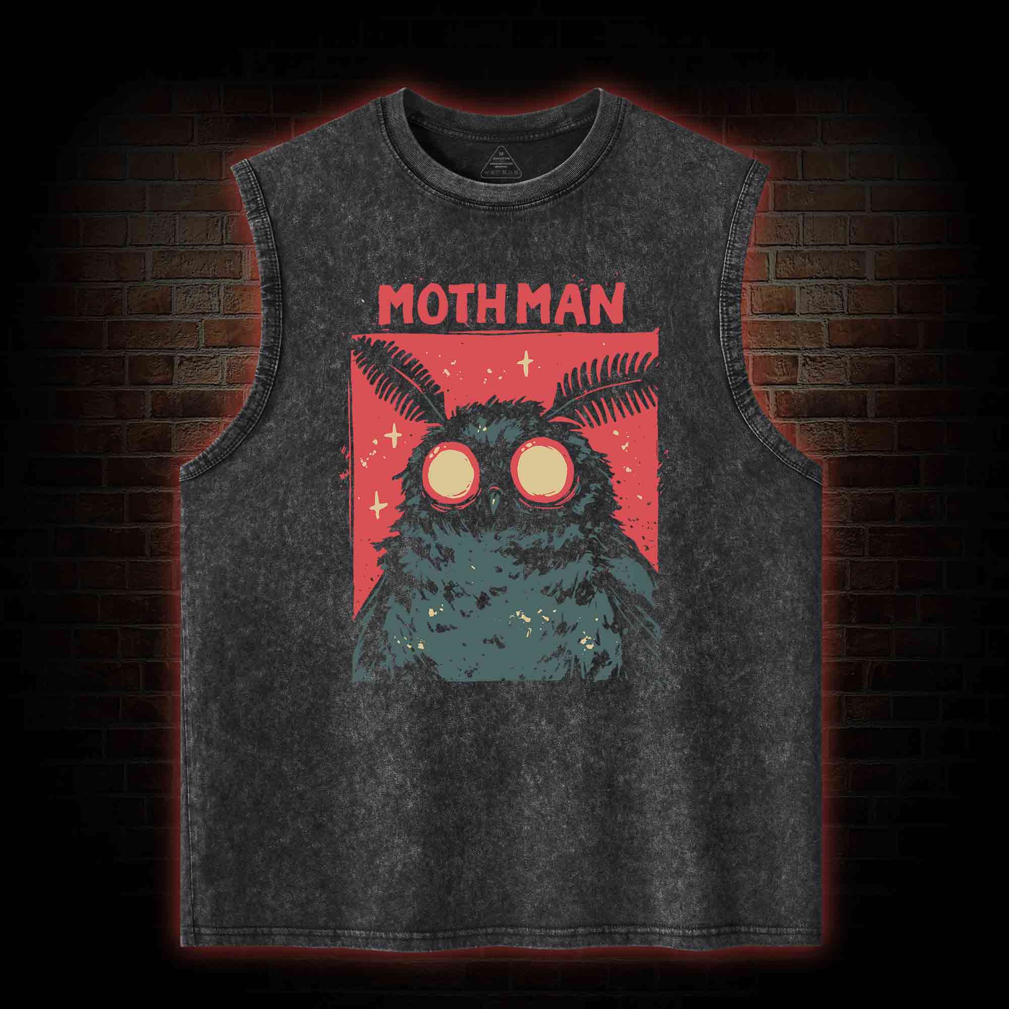 Cryptid Mothman Washed Tank Top