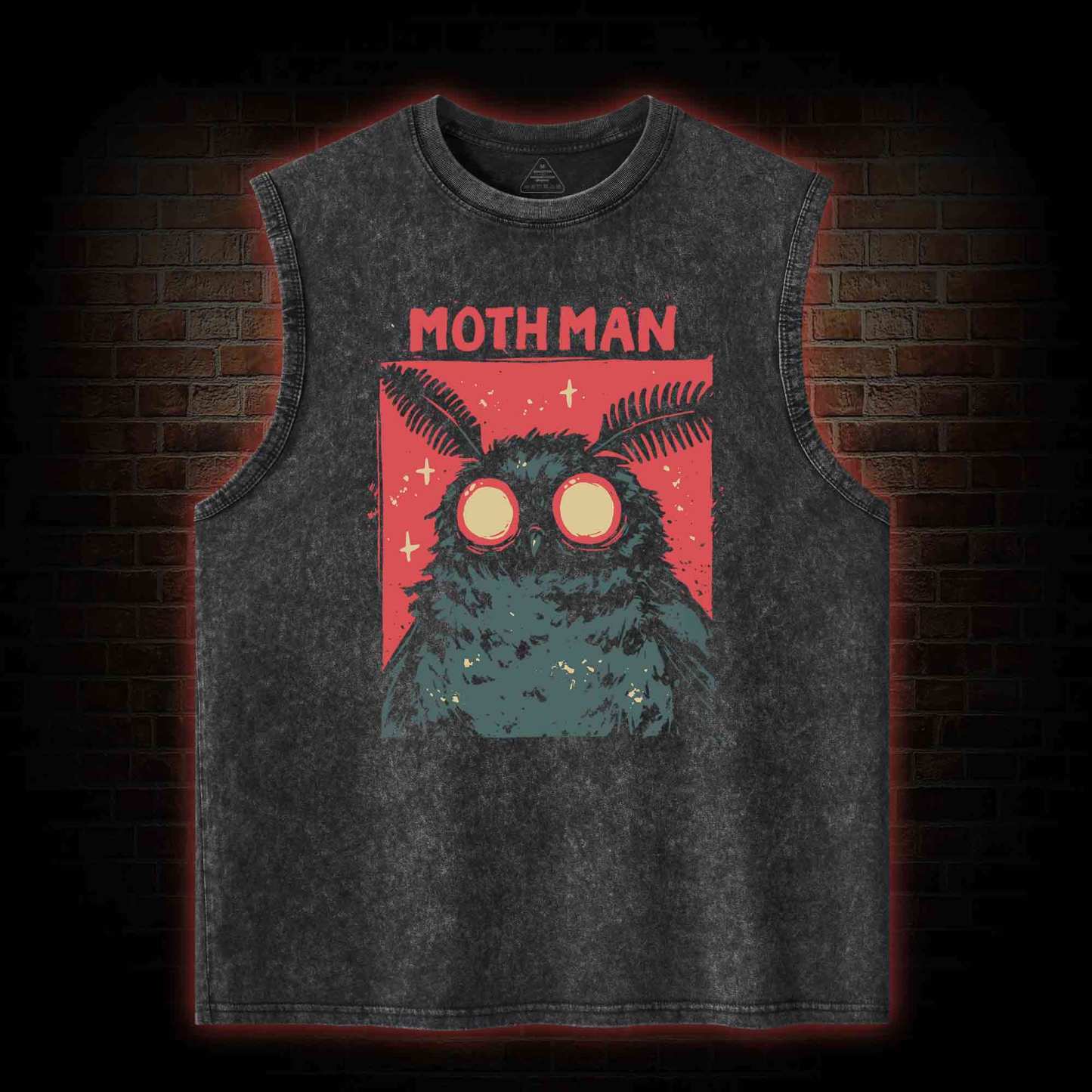 Cryptid Mothman Washed Tank Top