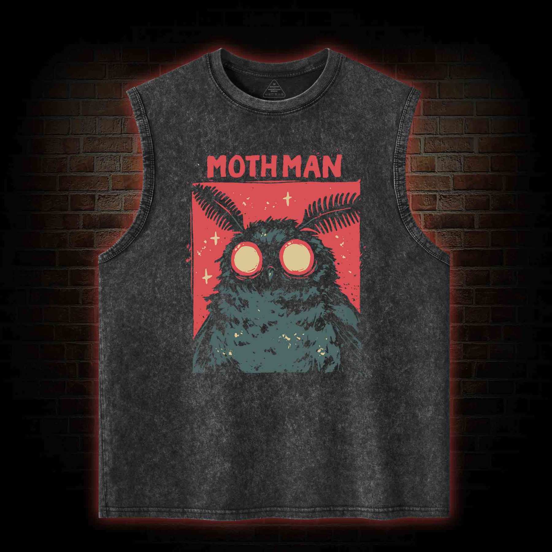 Cryptid Mothman Washed Tank Top