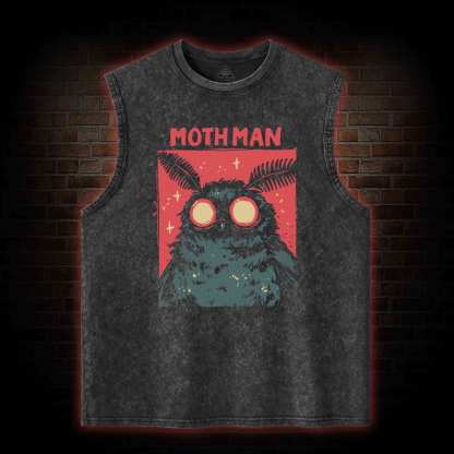 Cryptid Mothman Washed Tank Top