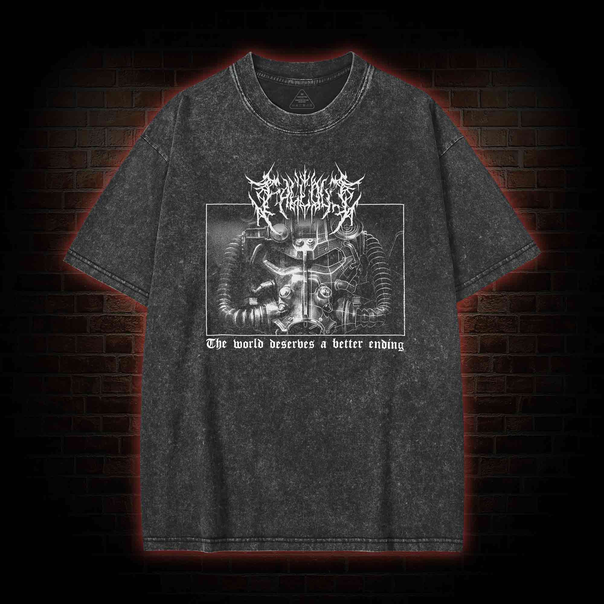 The World Deserve A Better Ending Washed T-shirt