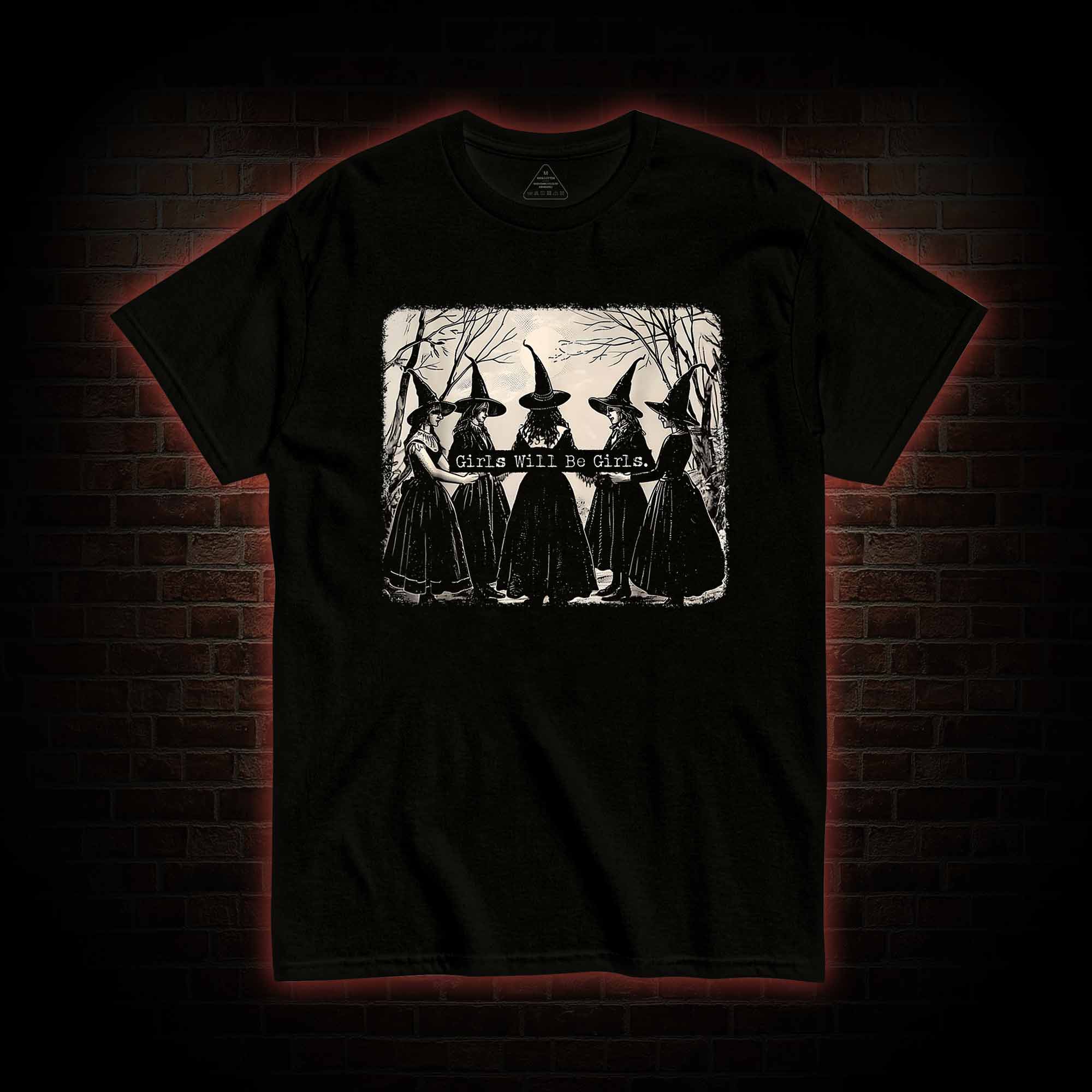 Girl Will Be Girl Funny Witch T-shirt 