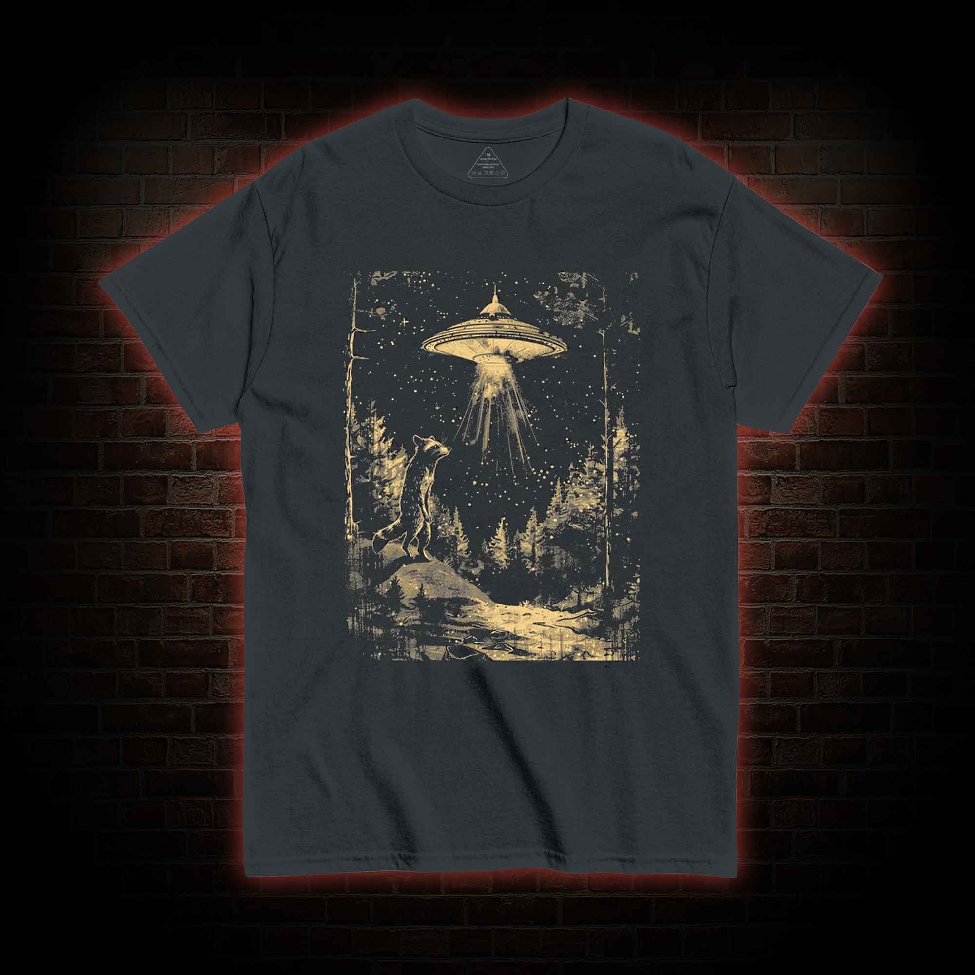 UFO and Raccoons T-shirt