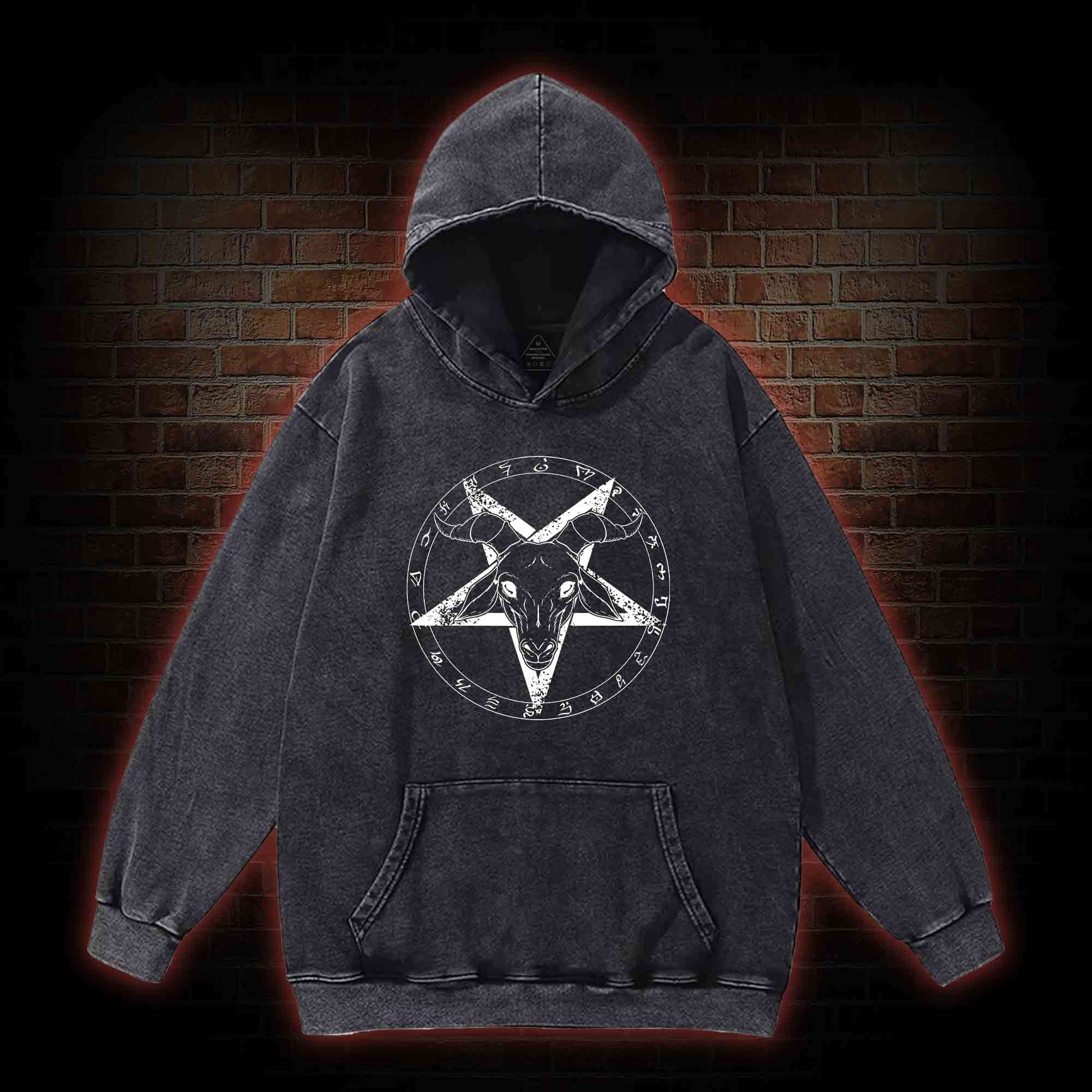 Hail Satan Washed Hoodie
