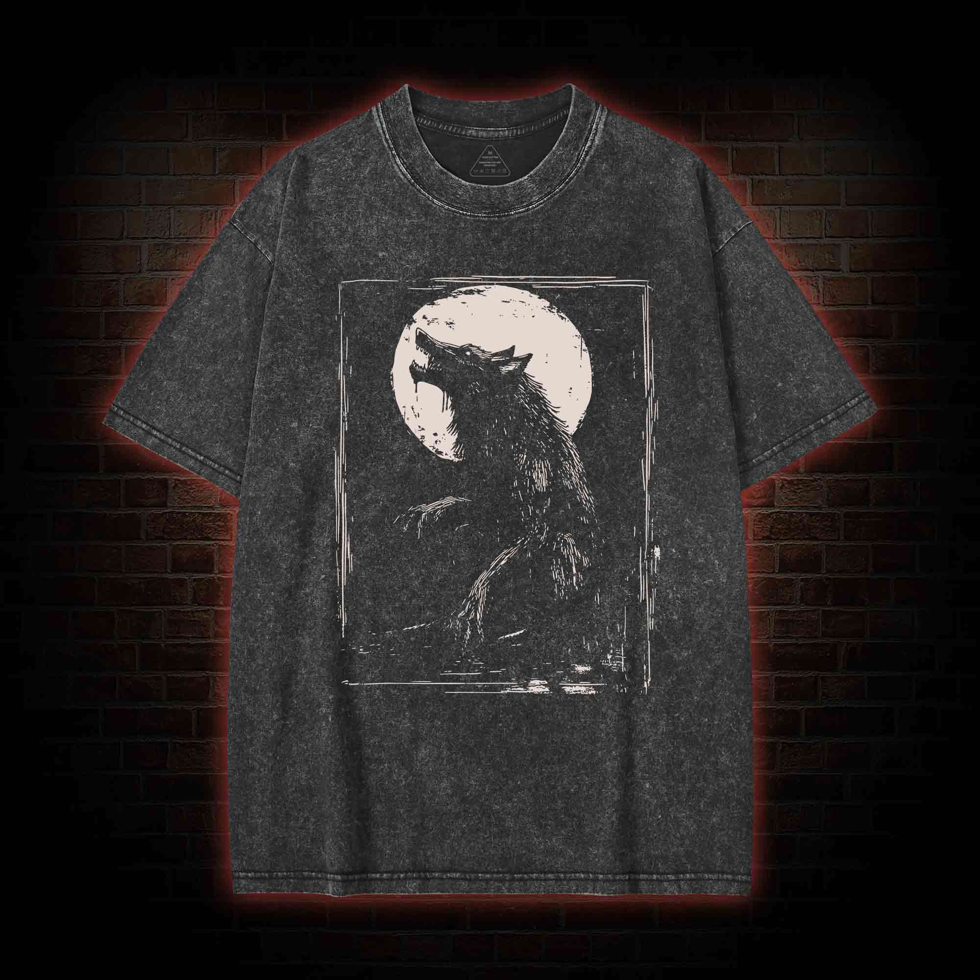 Retro Wolfman Washed T-shirt
