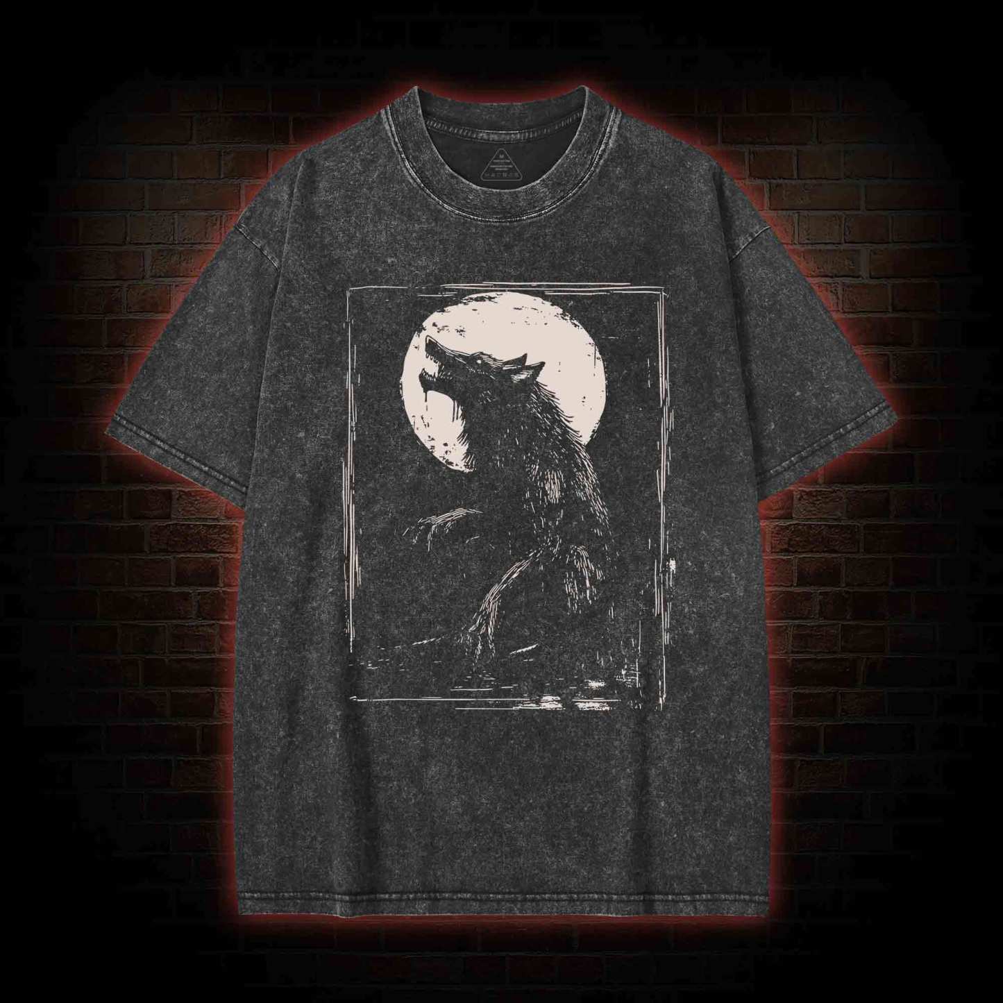 Retro Wolfman Washed T-shirt